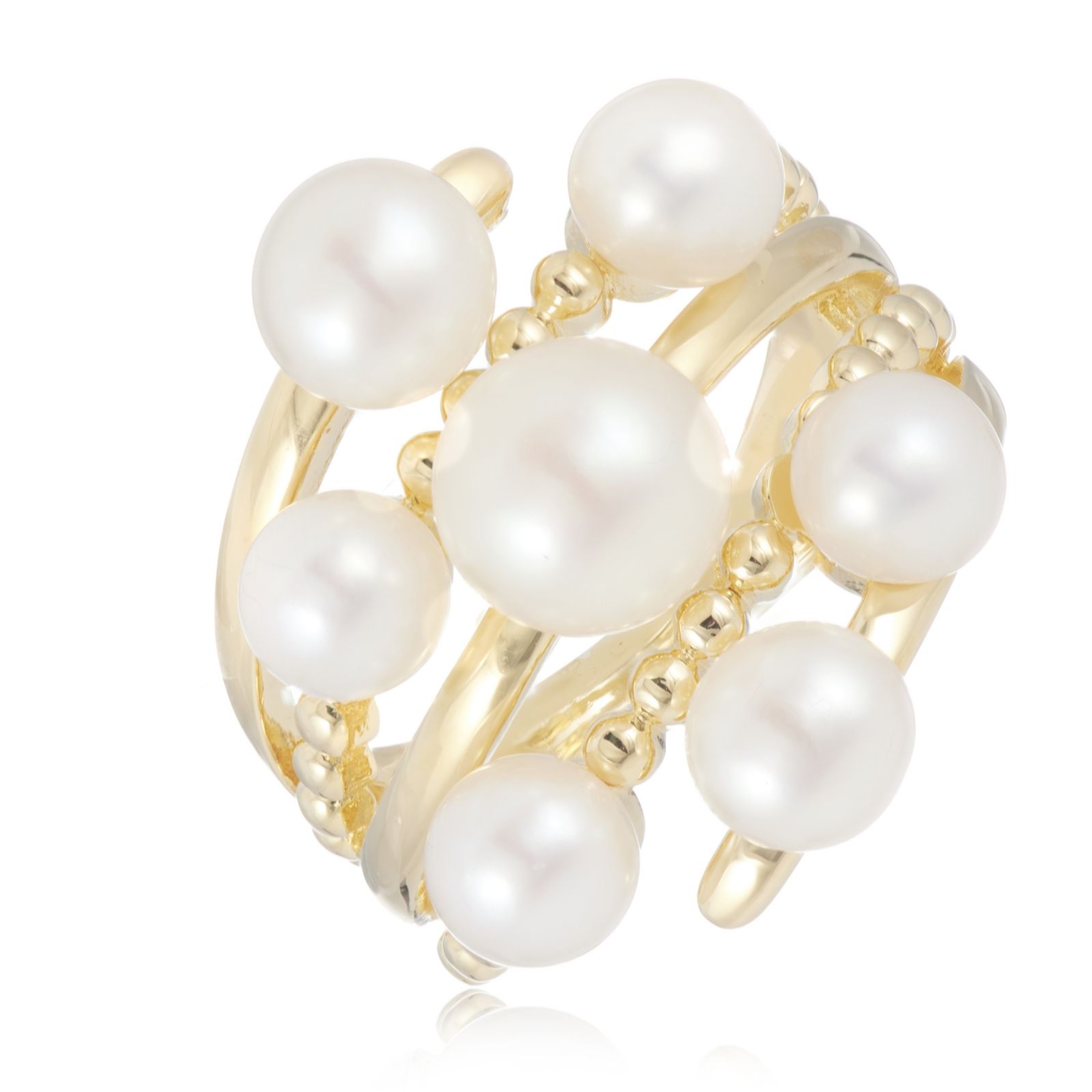 Lara Pearl Freshwater Pearl Multi Row Ring