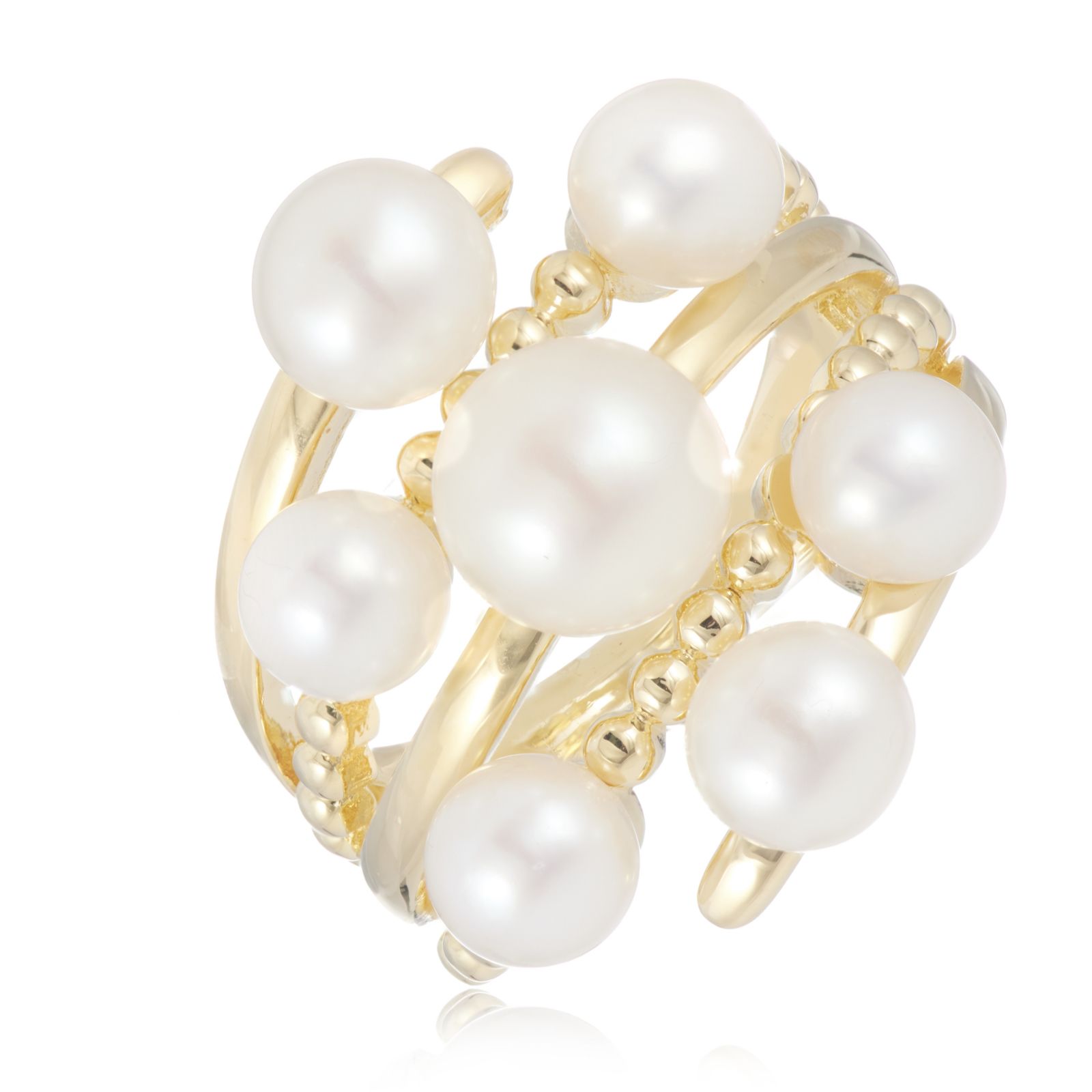 Lara Pearl Freshwater Pearl Multi Row Ring