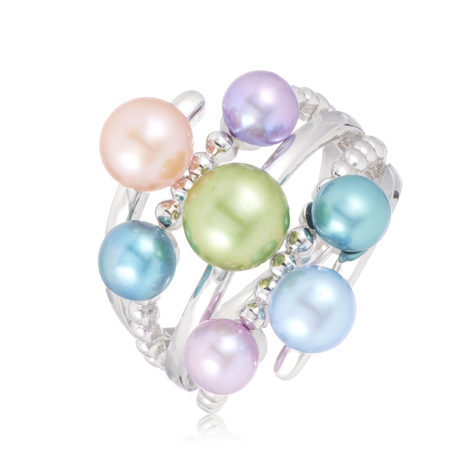 Lara Pearl Freshwater Pearl Multi Row Ring