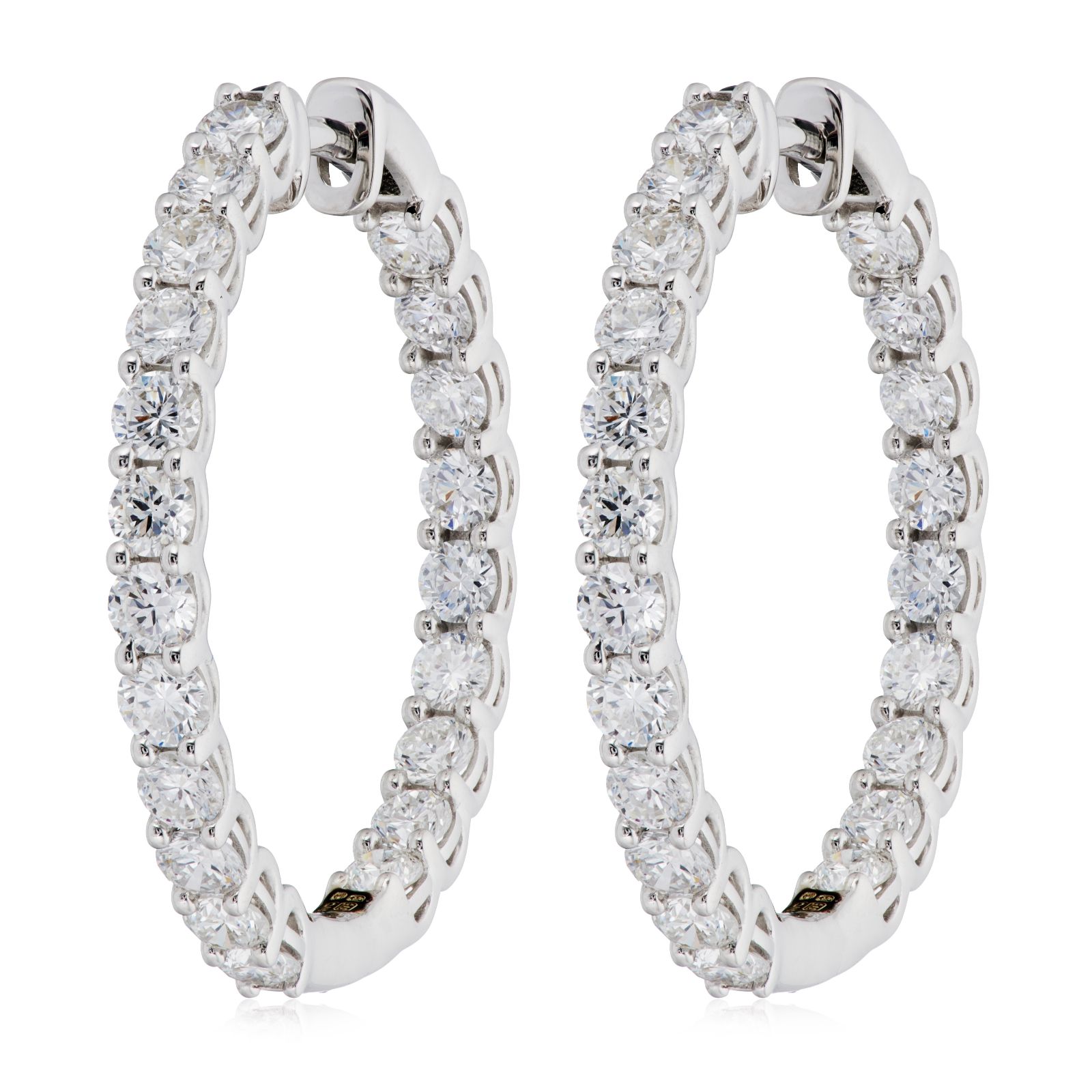 Fire Light 3ct Lab Grown Diamond Hoop Earrings 9ct Gold