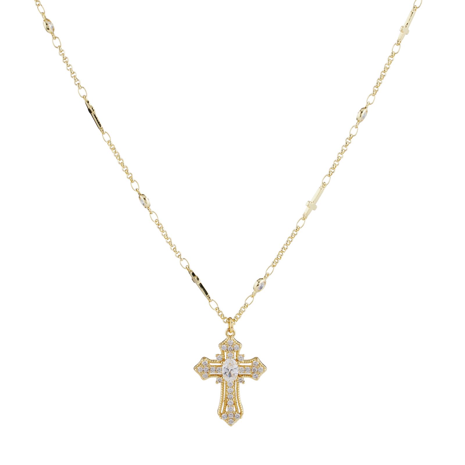 Butler & Wilson Crystal Cross Pendant
