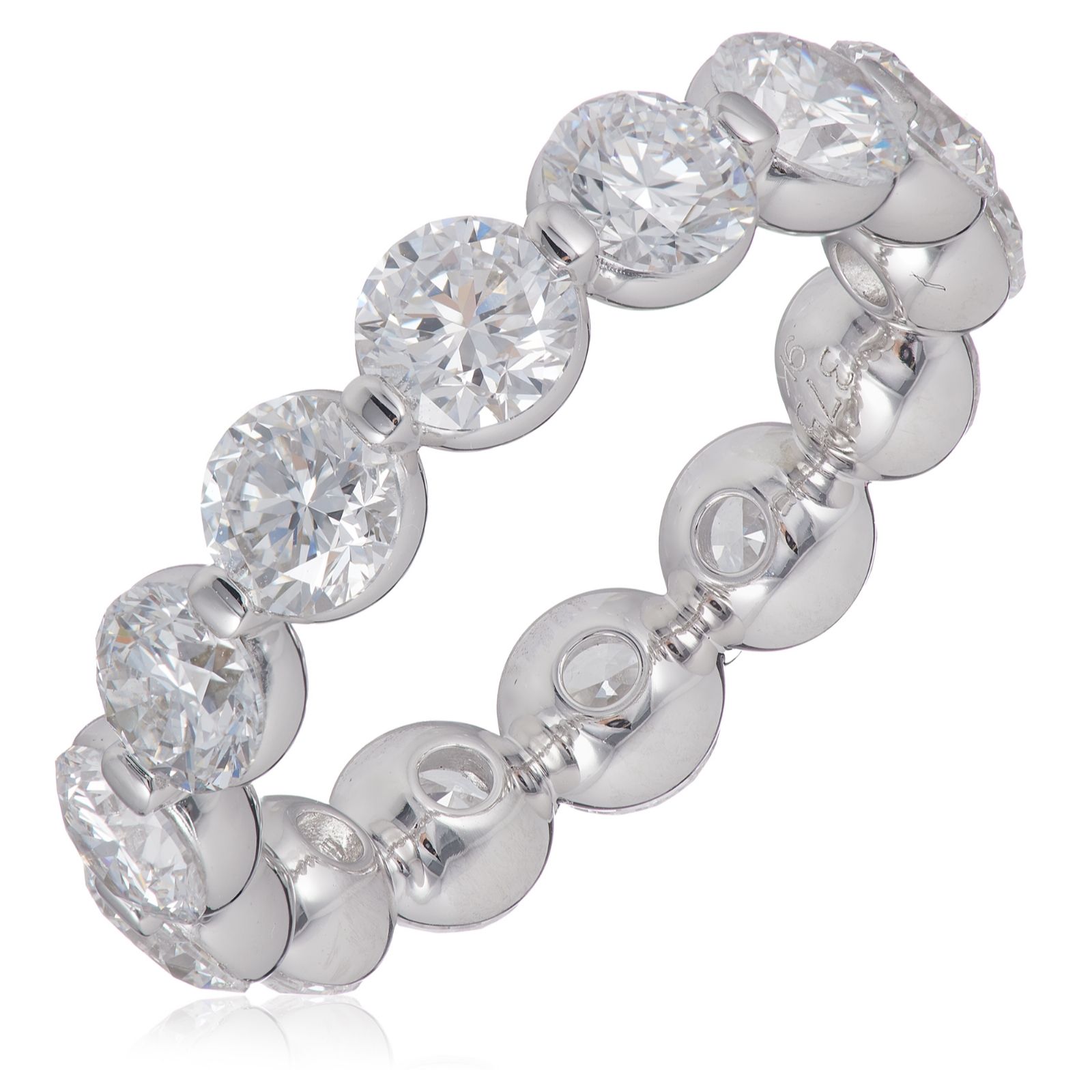 Fire Light 4.6ct Lab Grown Diamond Invisible Setting Eternity Ring 9ct Gold