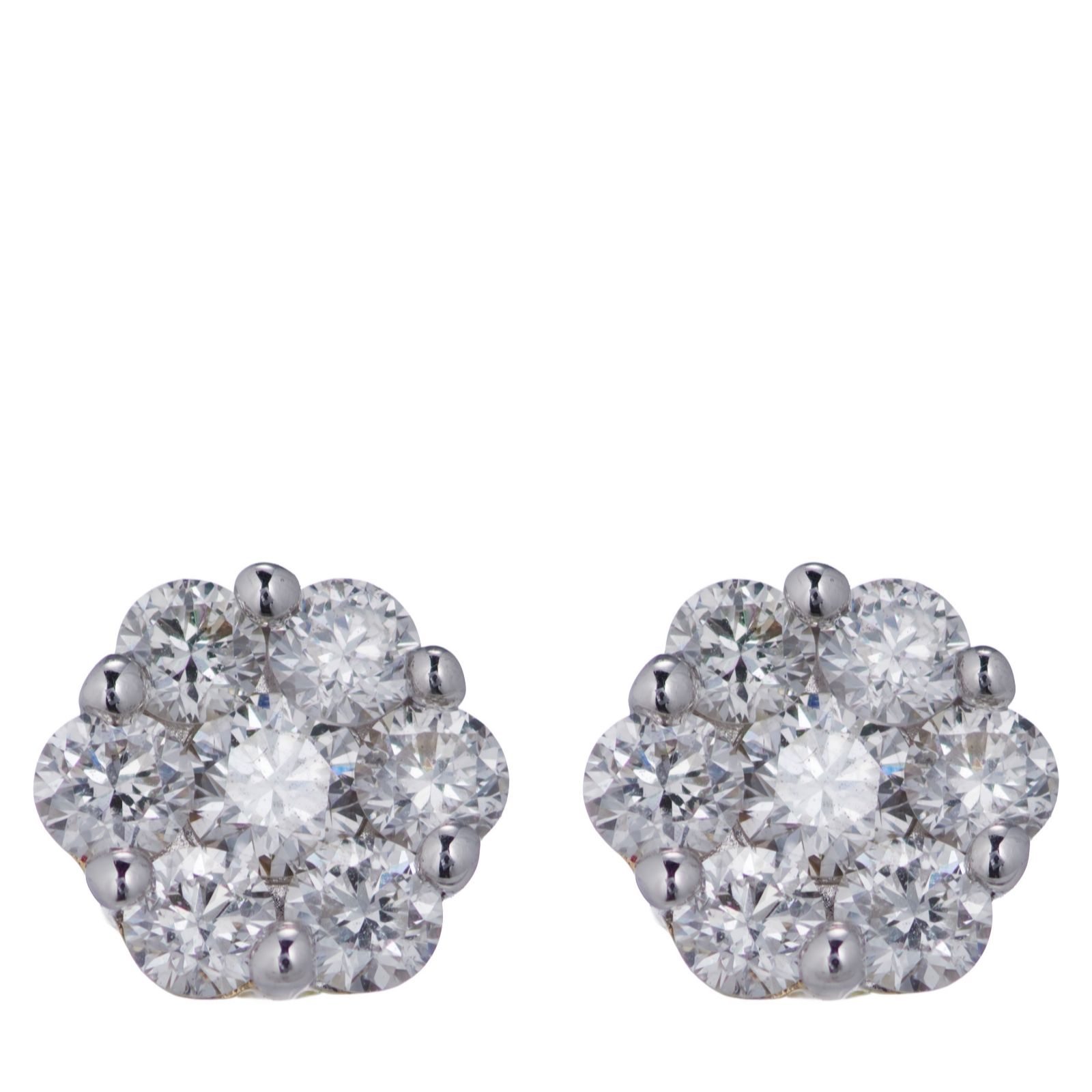 0.40ct Diamond Cluster Stud Earrings 9ct Gold