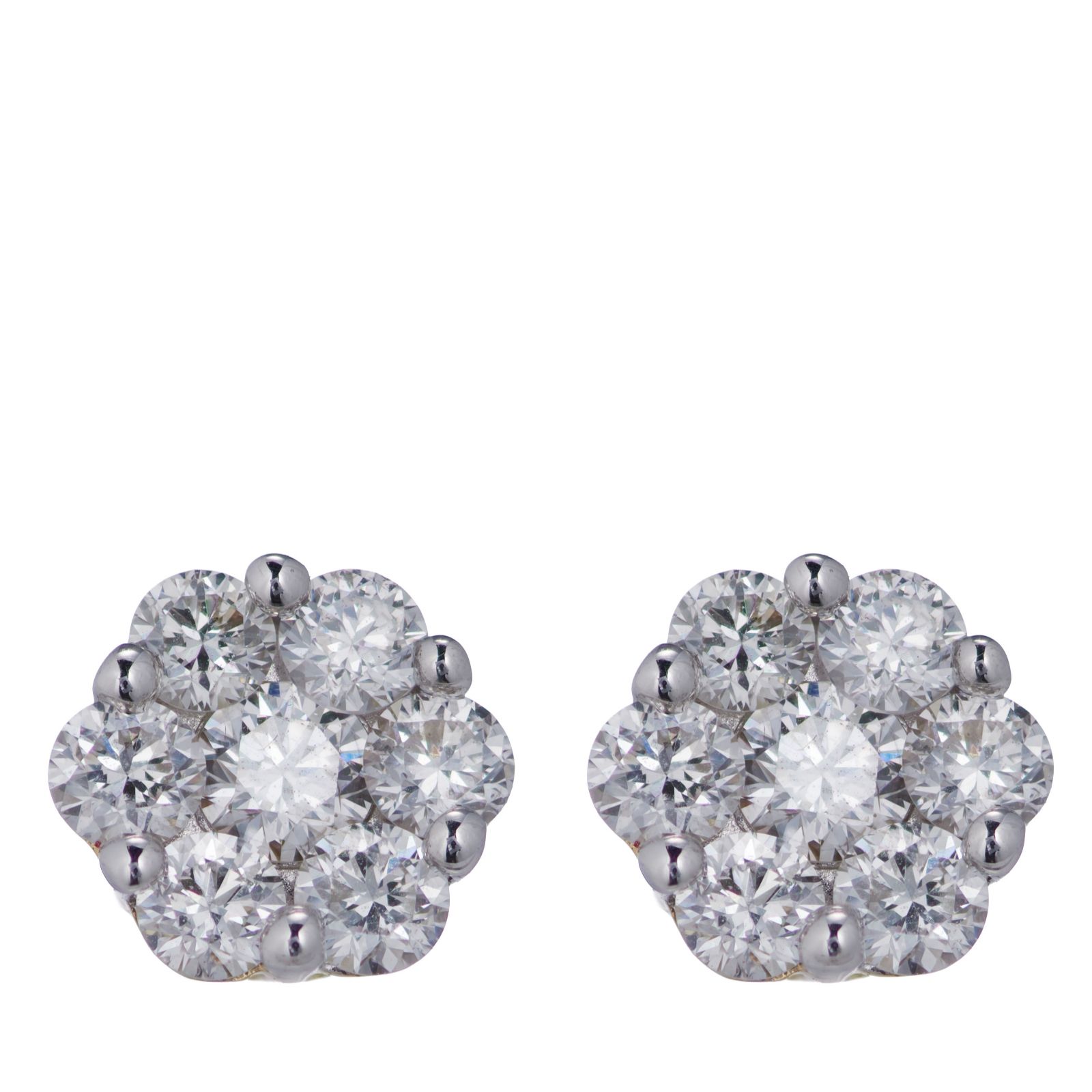 0.40ct Diamond Cluster Stud Earrings 9ct Gold