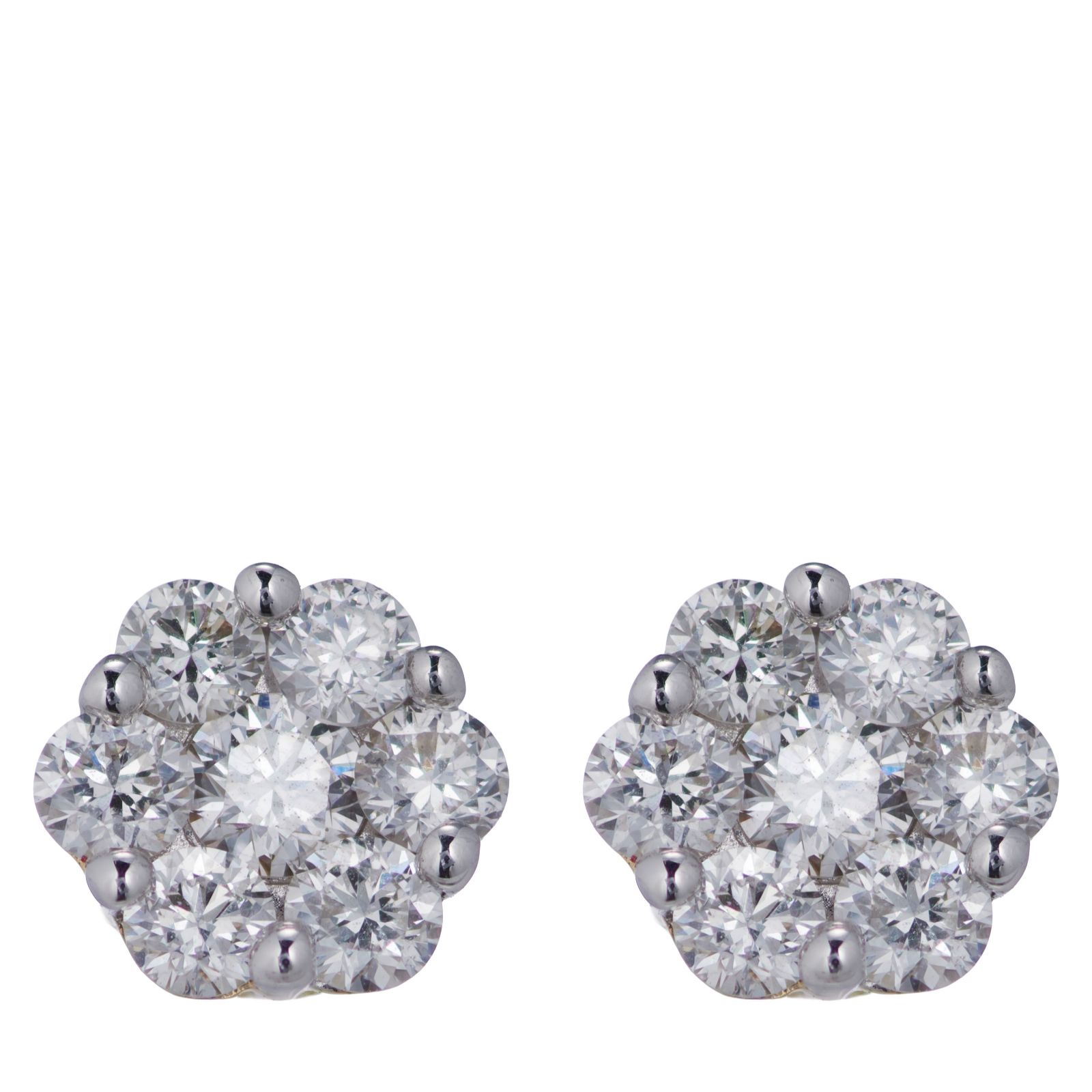 0.40ct Diamond Cluster Stud Earrings 9ct Gold