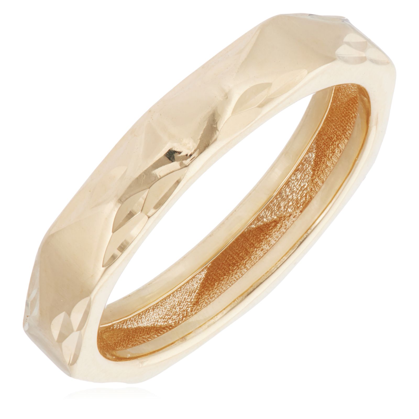 Gold 9ct Italian Gold Diamond Cut Ring 0.9g