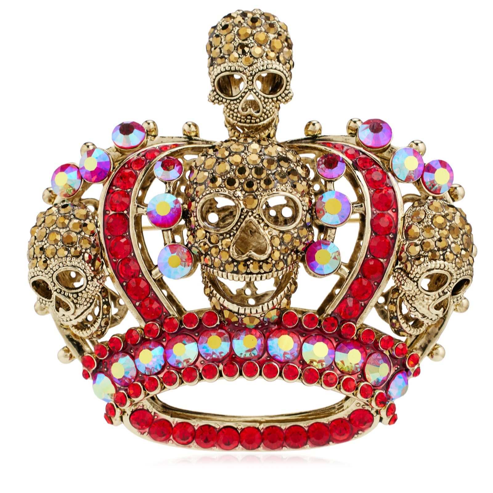 Butler & Wilsom Multi Skull and Crown Brooch