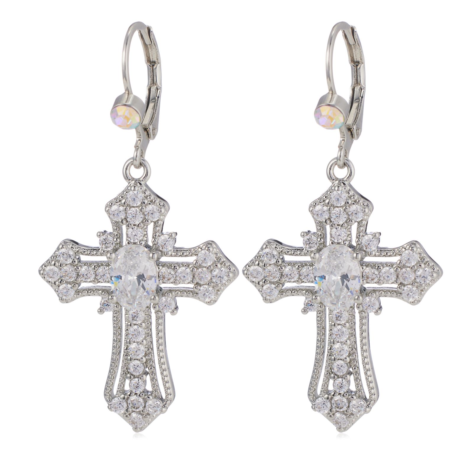 Butler & Wilson Crystal Cross Earrings