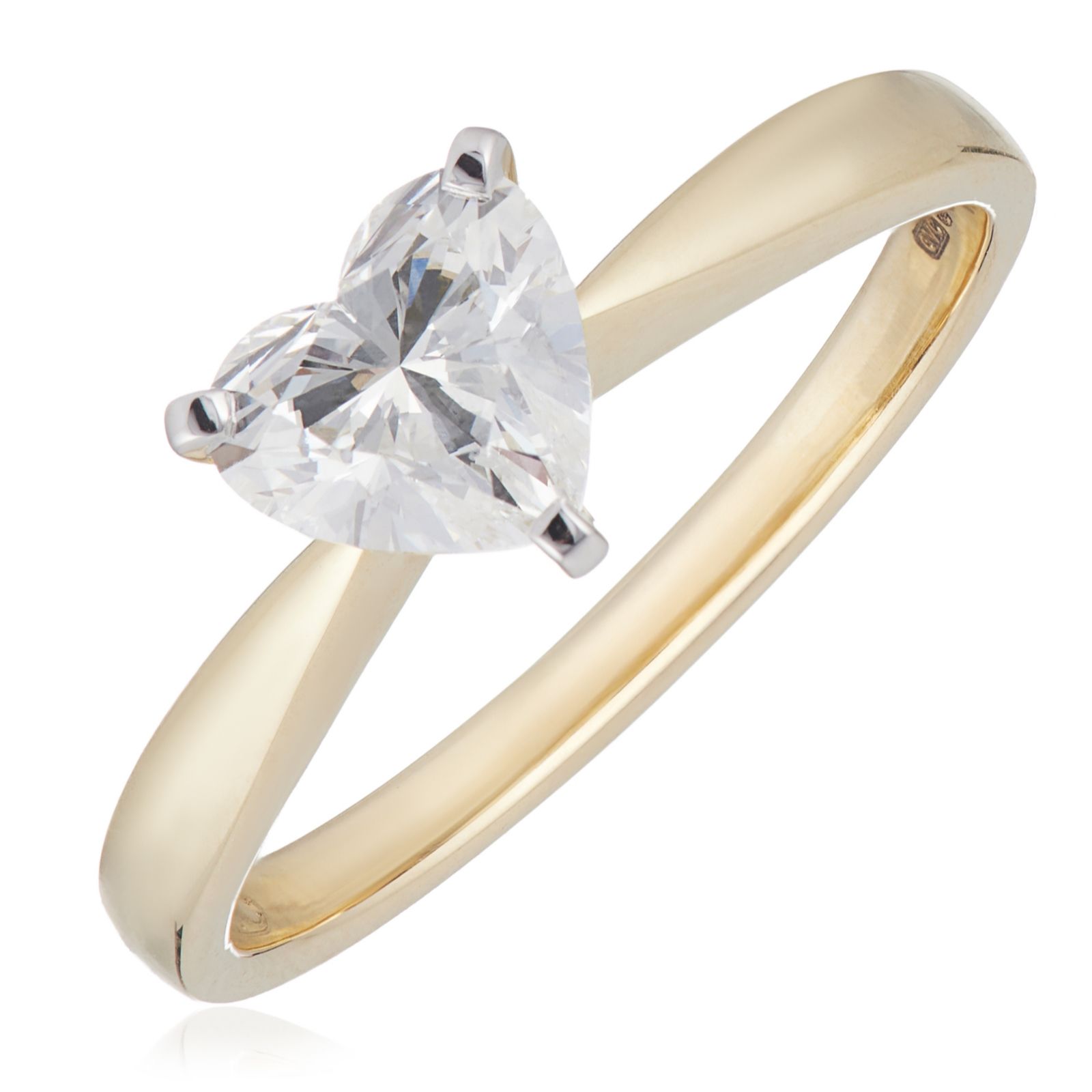 Firelight 1ct Lab-Grown Diamond Heart Cut Solitaire Ring 9ct Gold