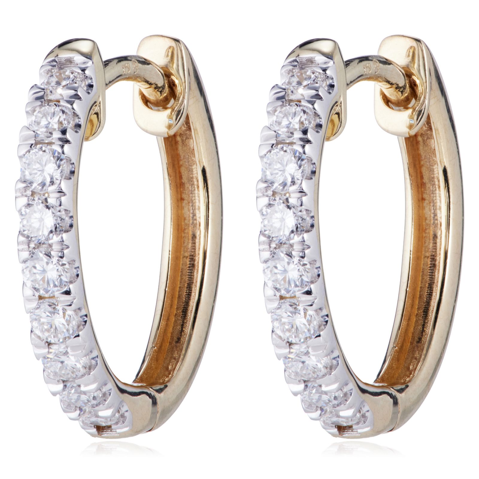 Fire Light 0.3ct Lab Grown Diamond Huggie Earrings 9ct Gold