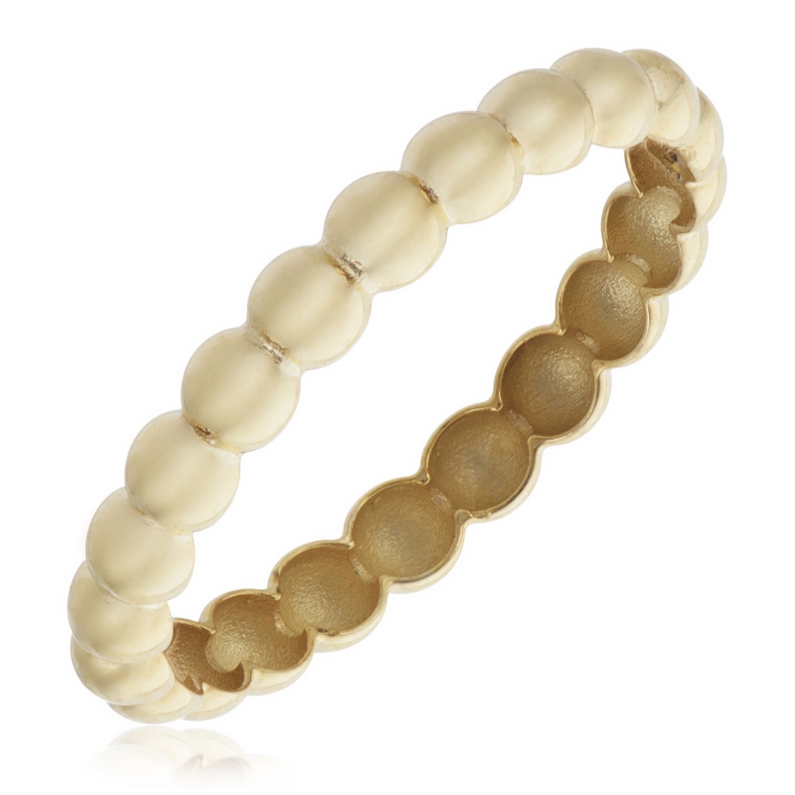 Gold 9ct Italian Gold Bead Ring 0.65g