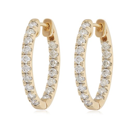 1.00ct Diamond Full Huggie Hoop Earrings 9ct Gold