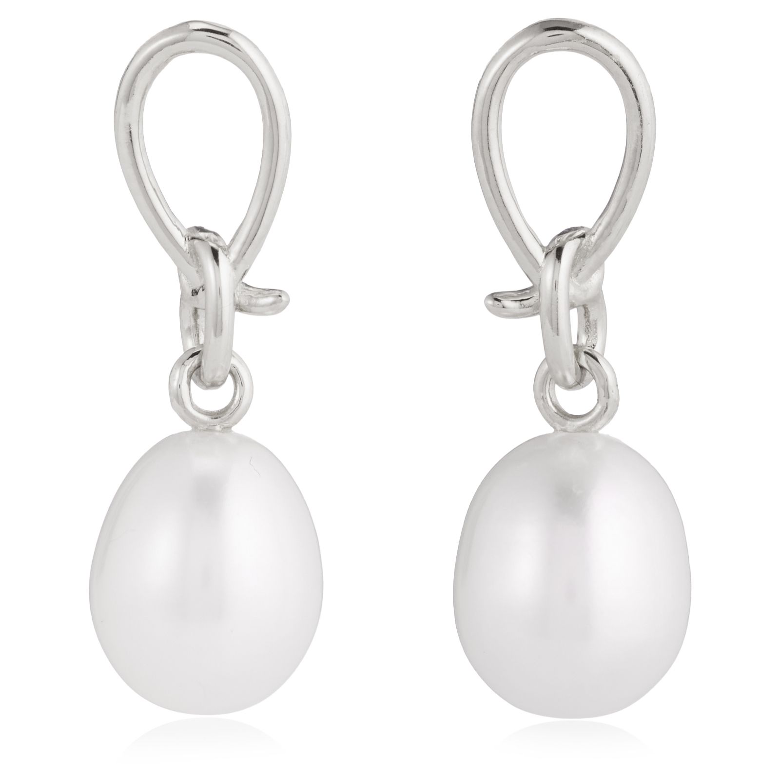 Lara Pearl 7-8mm Fresh Water Pearl Drop Earrings Sterling Silver
