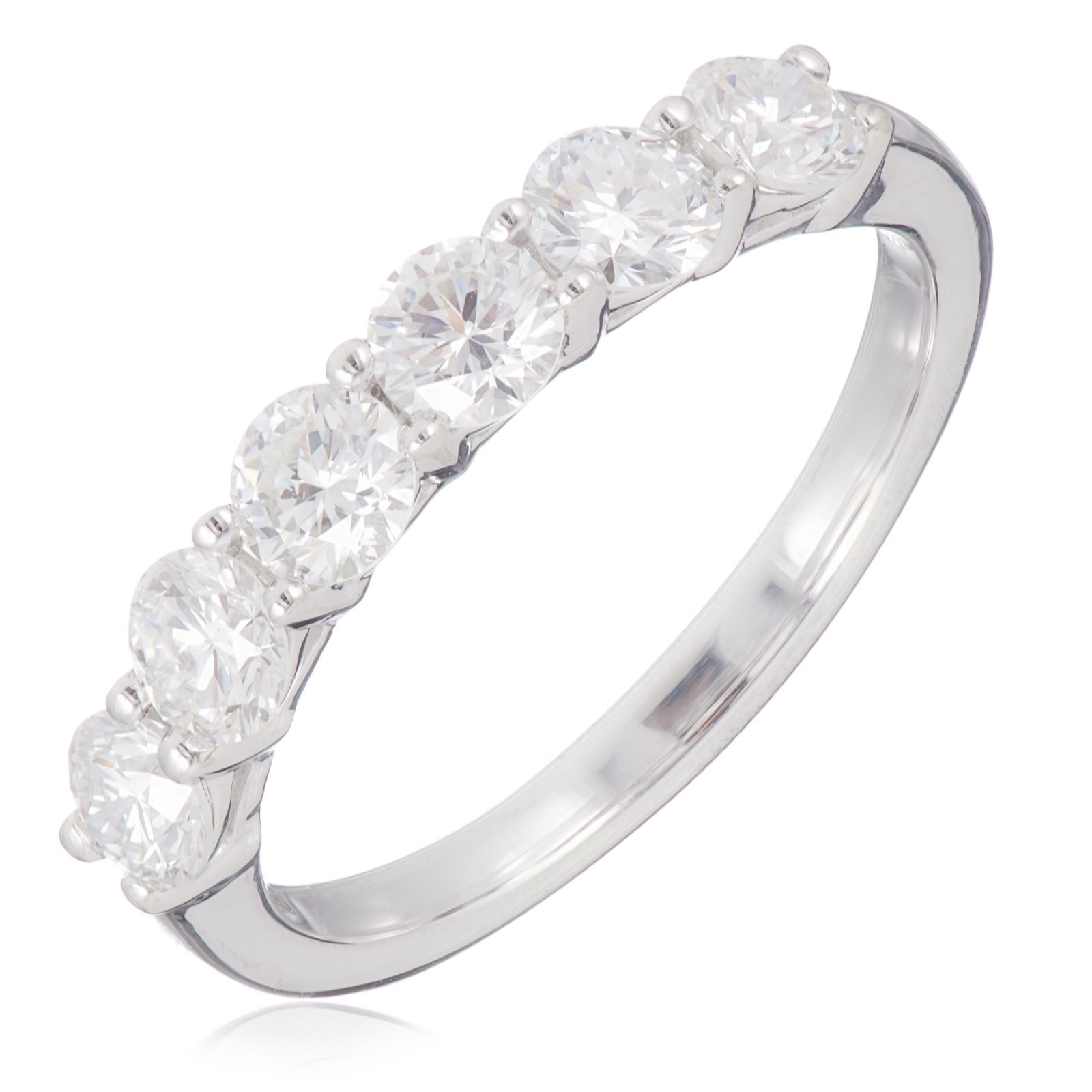 Firelight 1ct Lab Grown Diamond Half Eternity Ring Platinum
