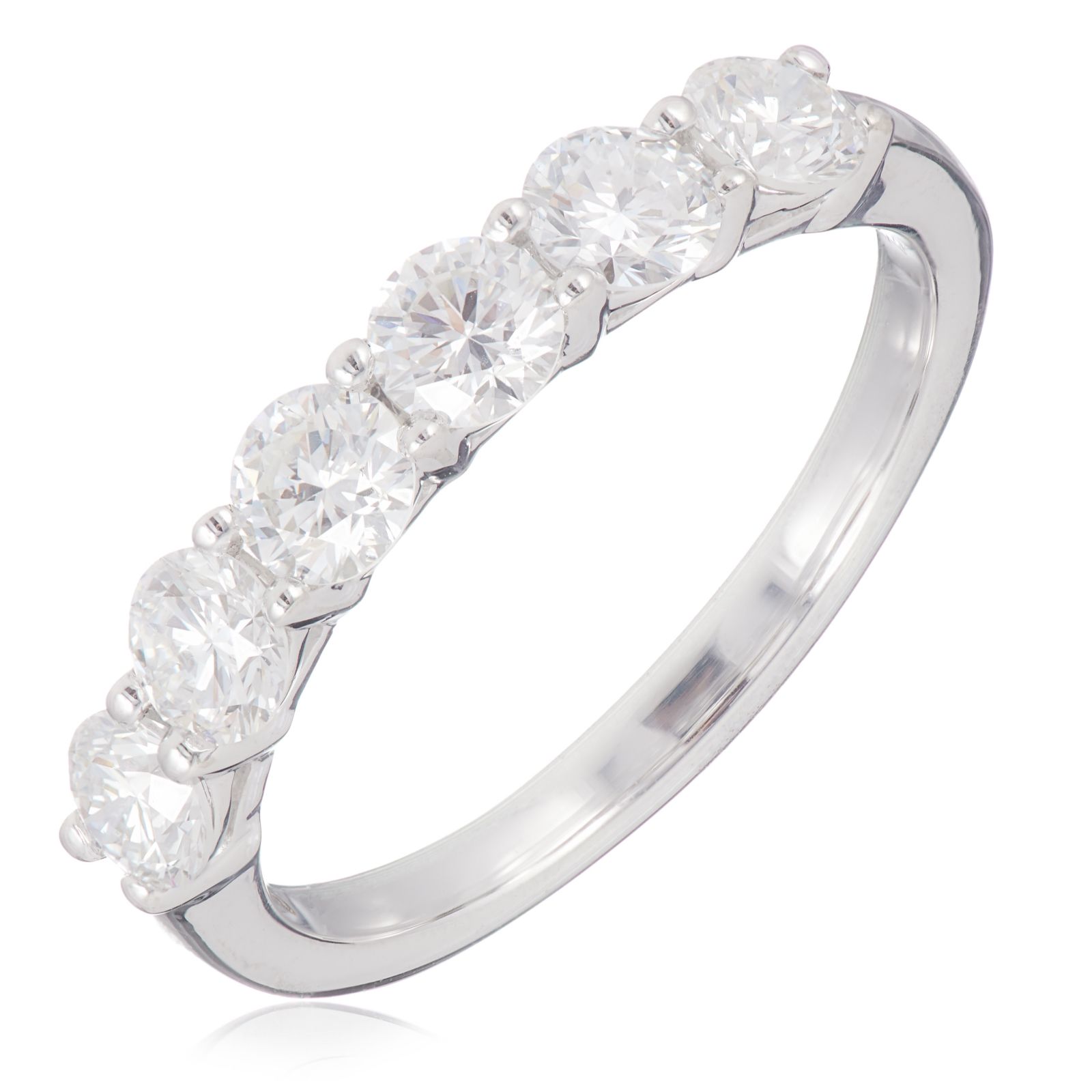 Firelight 1ct Lab Grown Diamond Half Eternity Ring Platinum