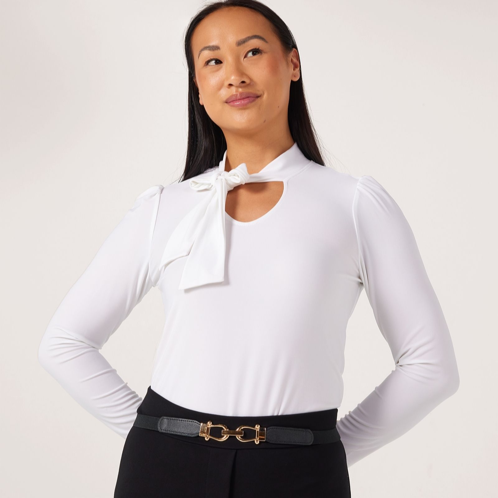 Kim & Co Deluxe Brazil Jersey Long Sleeve  Bow Top