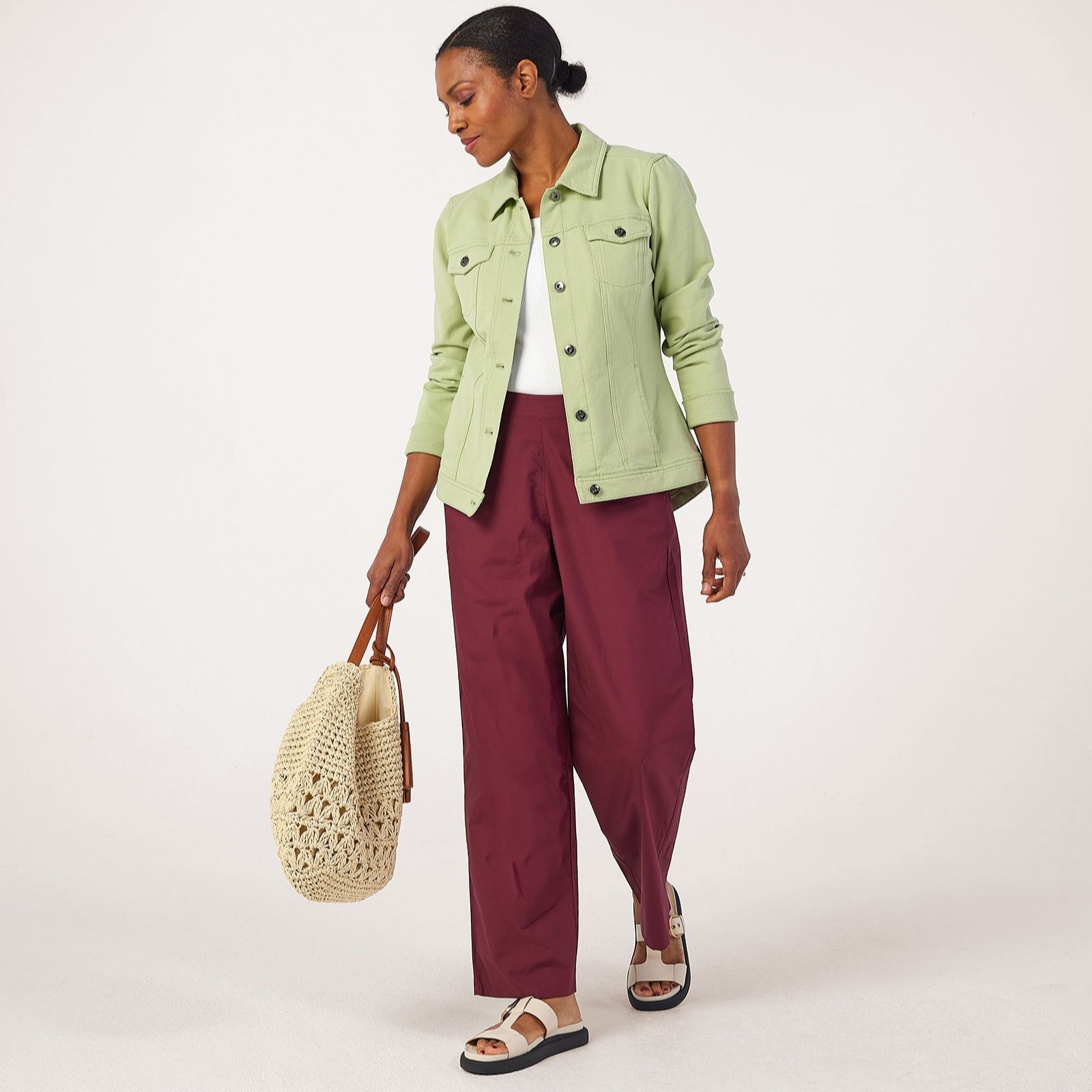 Denim & Co. Comfy Denim Style Jacket with Collar