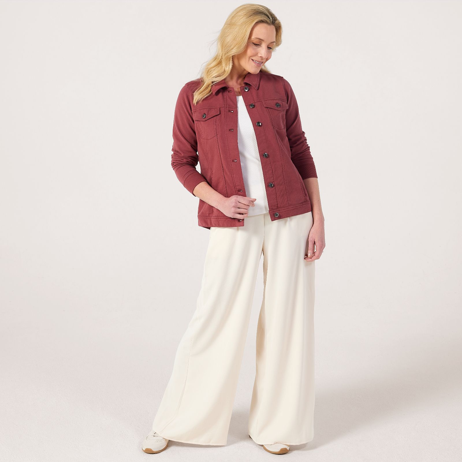 Denim & Co. Comfy Denim Style Jacket with Collar