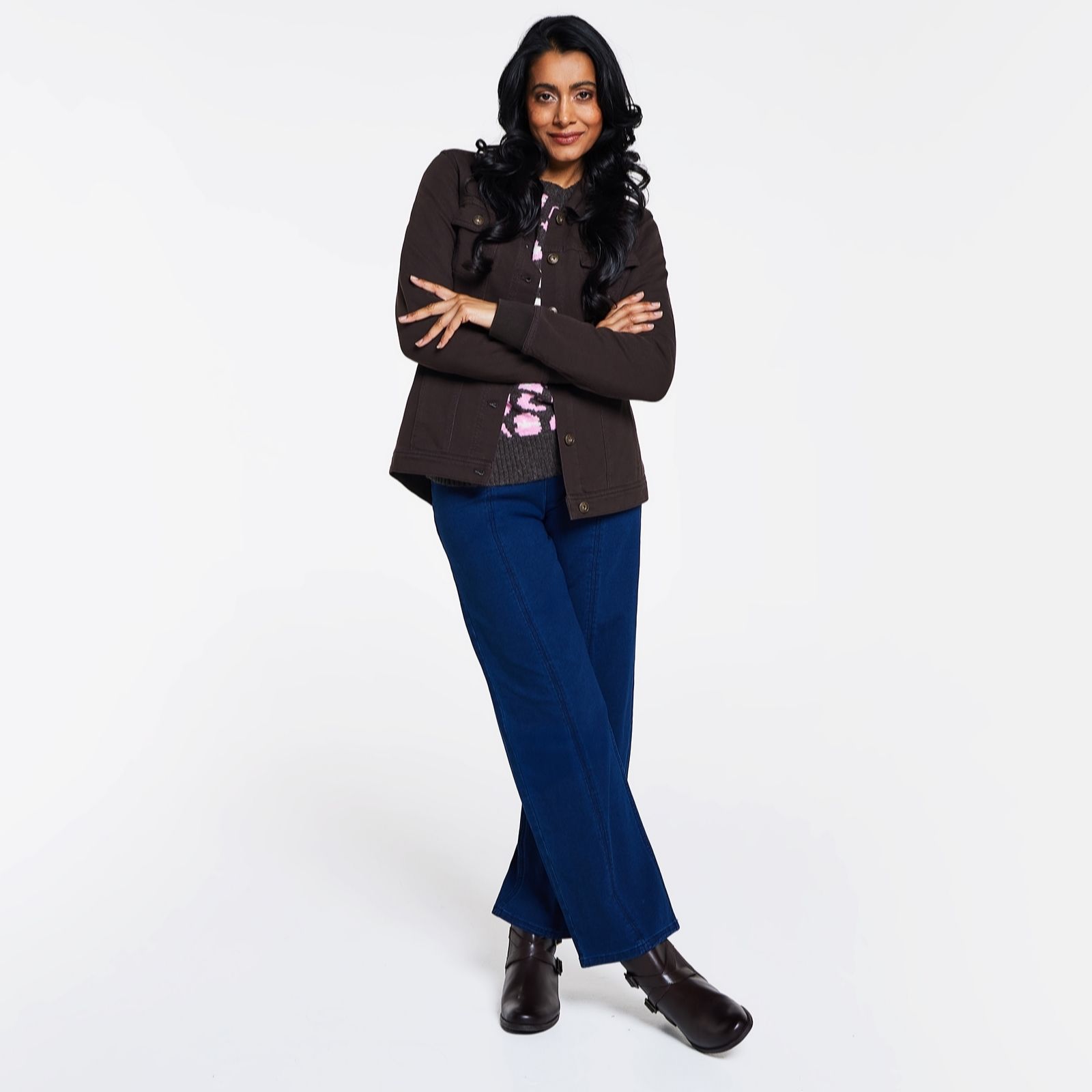Denim & Co. Comfy Denim Style Jacket with Collar