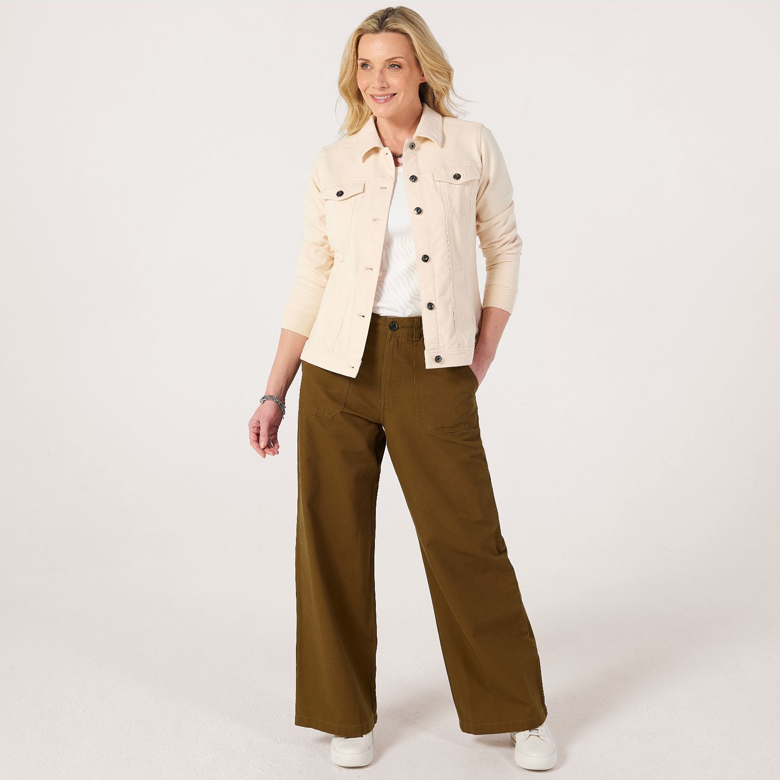 Denim & Co. Comfy Denim Style Jacket with Collar