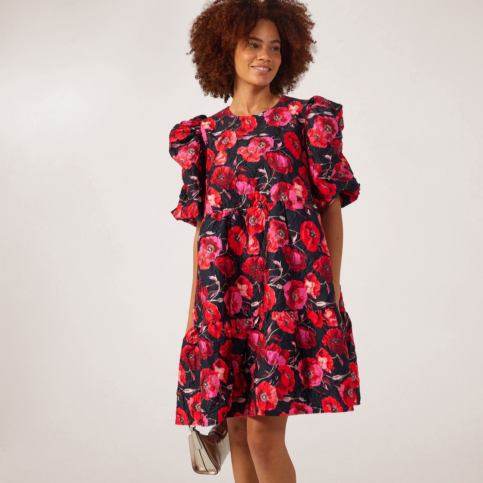 YAS Poppina Puff Sleeve Printed Dress