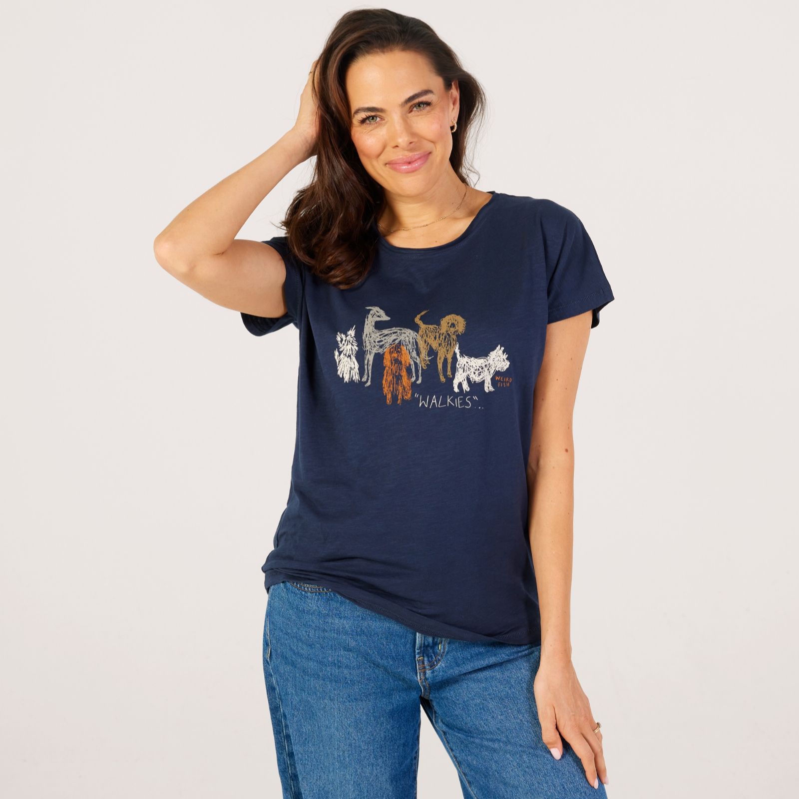 Weird Fish Walkies Cotton Graphic T-Shirt