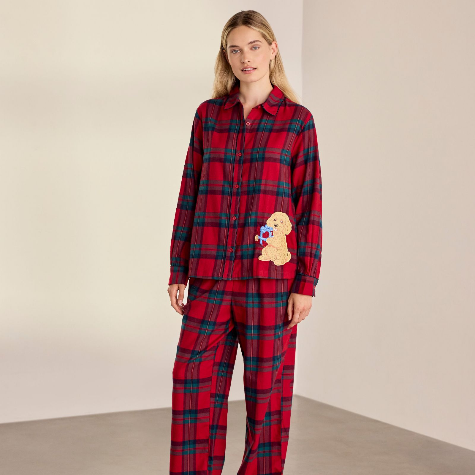 Chelsea Peers Flannel Check PJ Set
