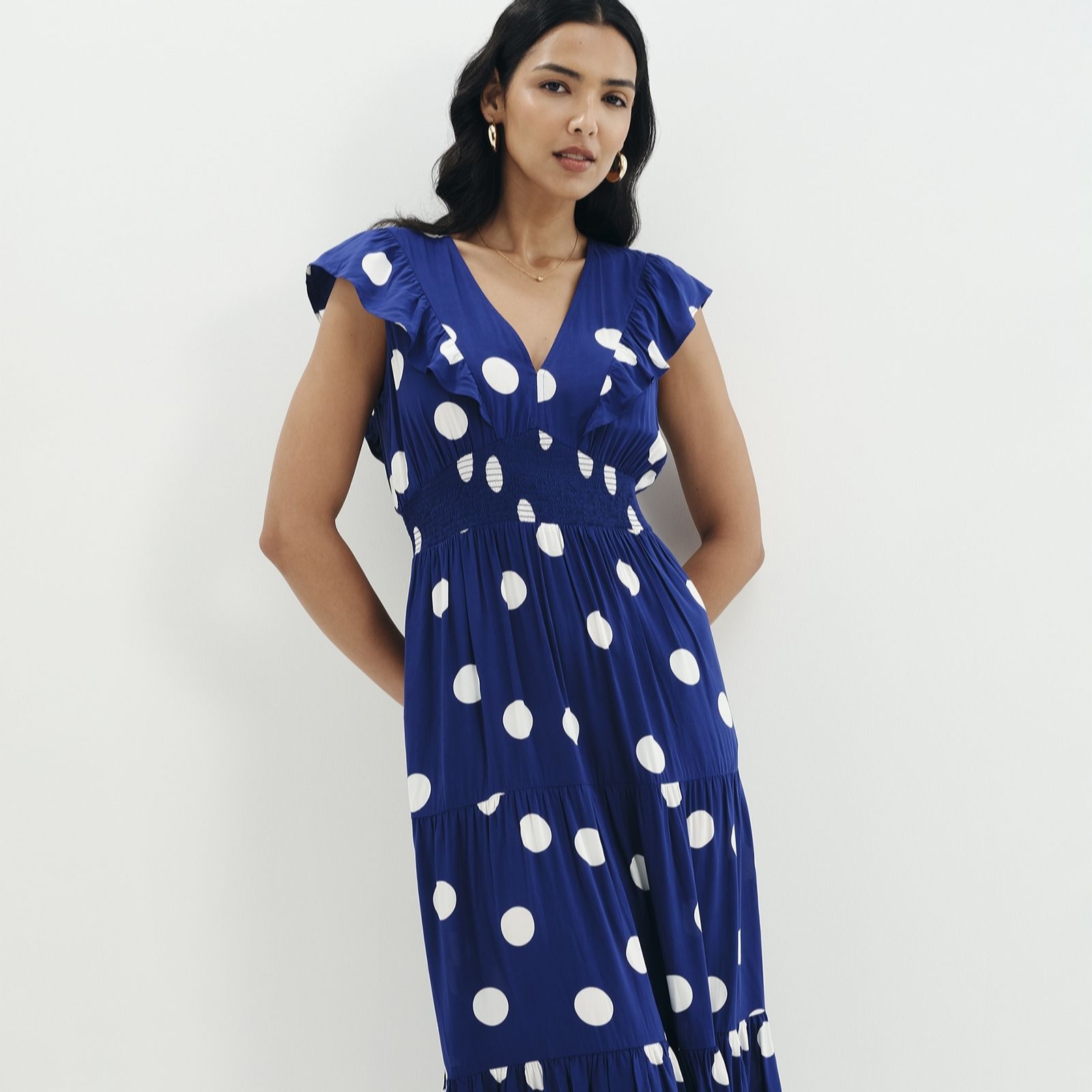 Finery London Mattie Printed Tiered Dress Standard