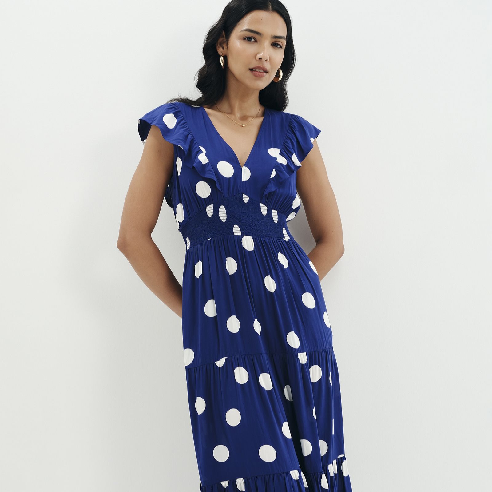 Finery London Mattie Printed Tiered Dress Standard