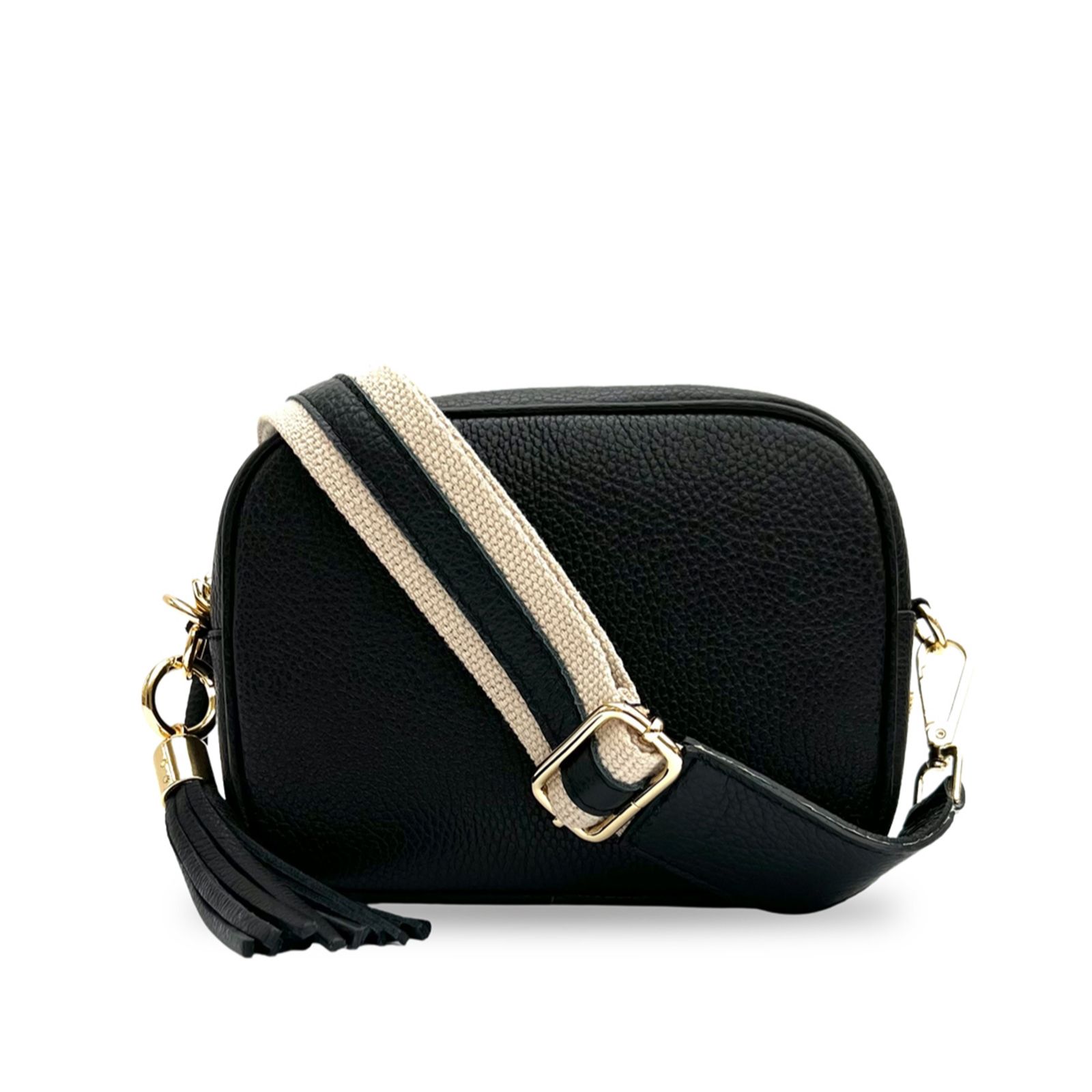 Apatchy London The Tassel Crossbody w/Webbing &Leather strap