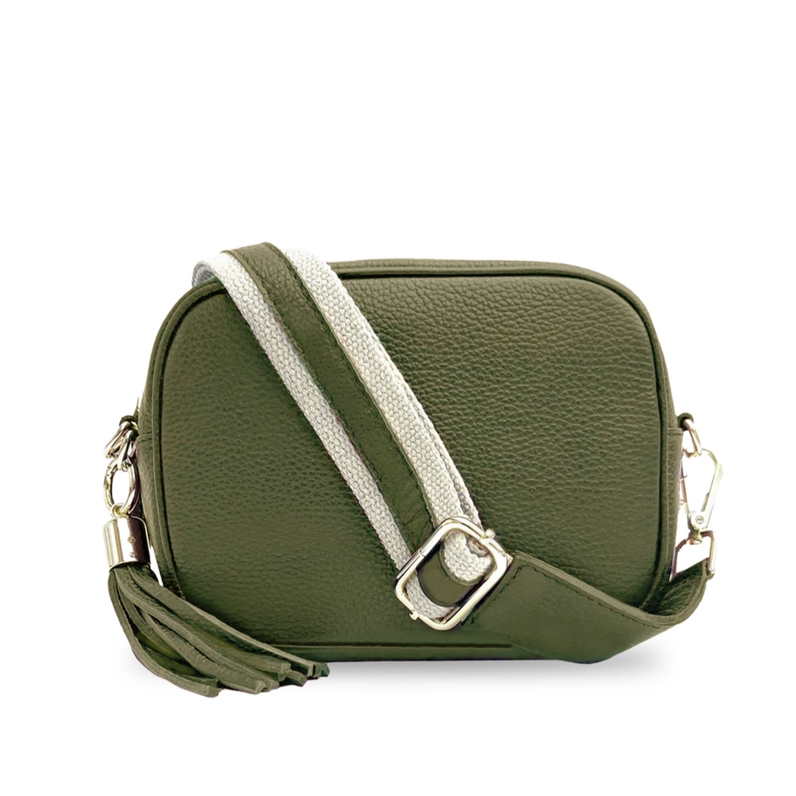 Apatchy London The Tassel Cross-Body with Webbing and Leather Strap