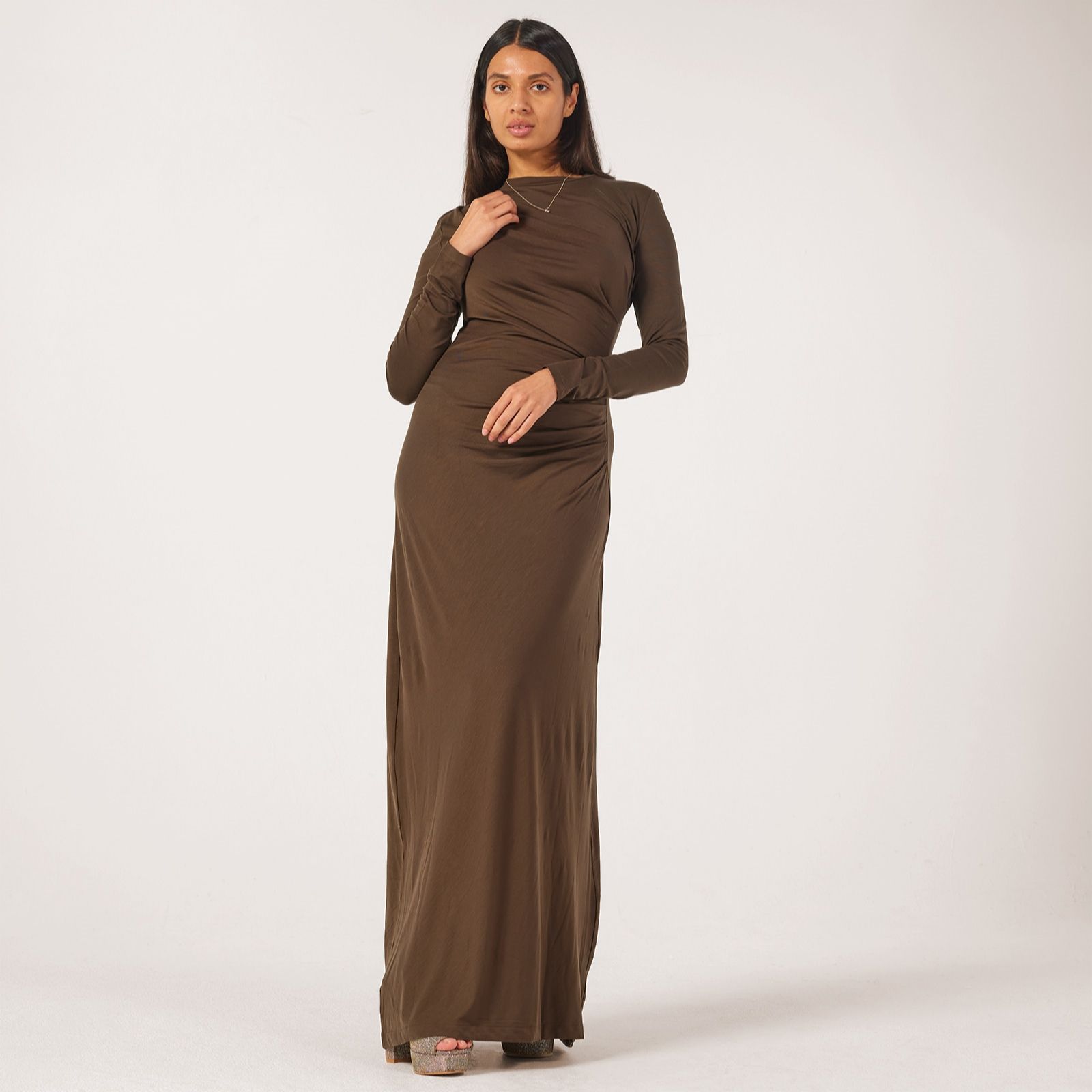 Selected Femme Ilina Asymmetric Ruched Dress