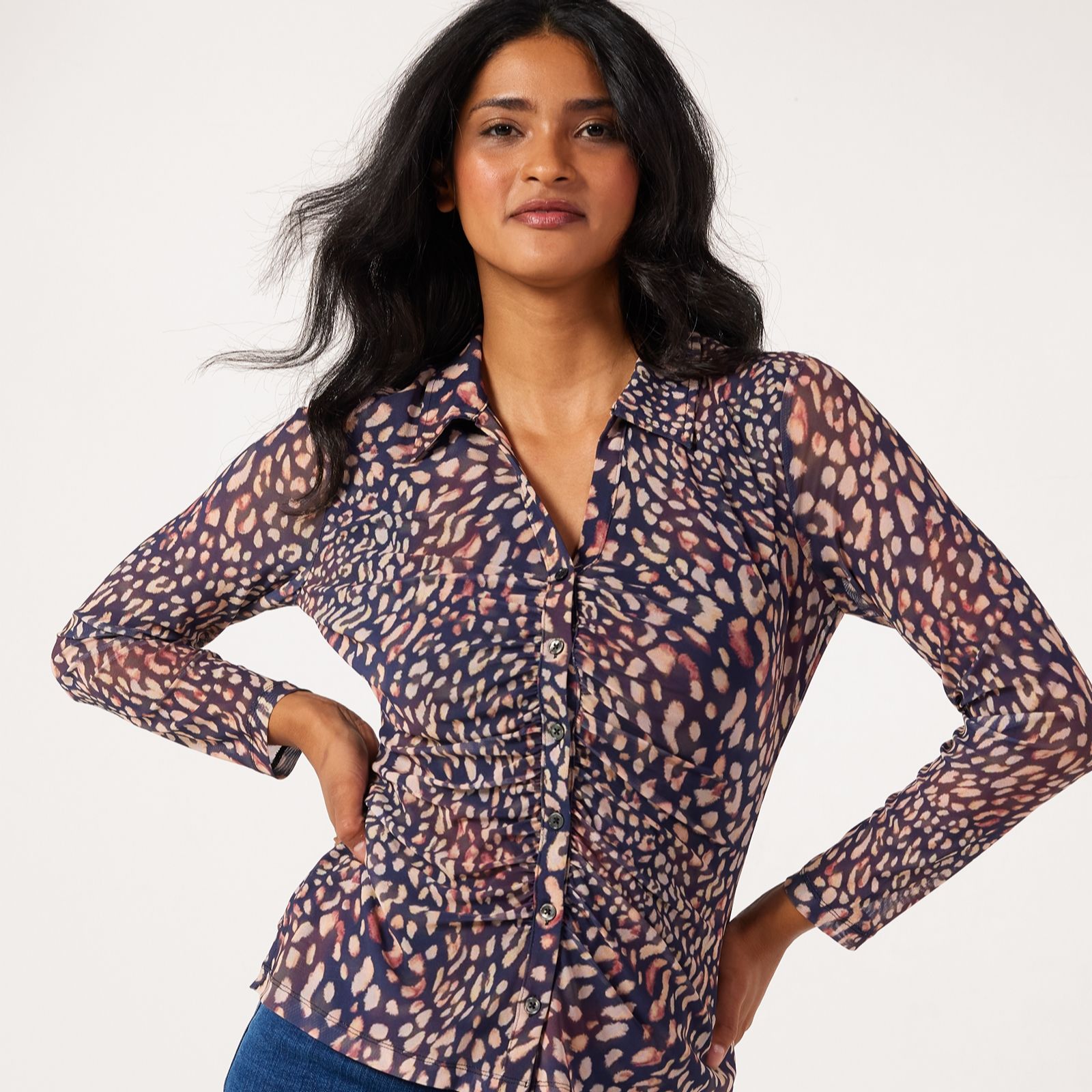 Ruth Langsford Mesh Button Front Shirt