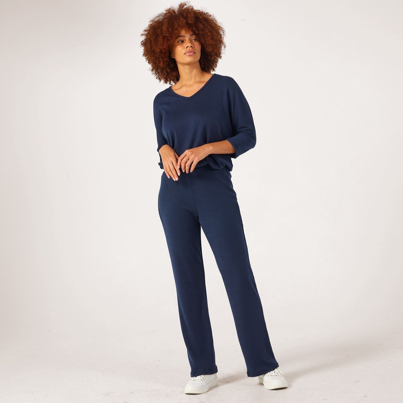 Kim & Co Divine Knit Carla Flared Petite Trousers