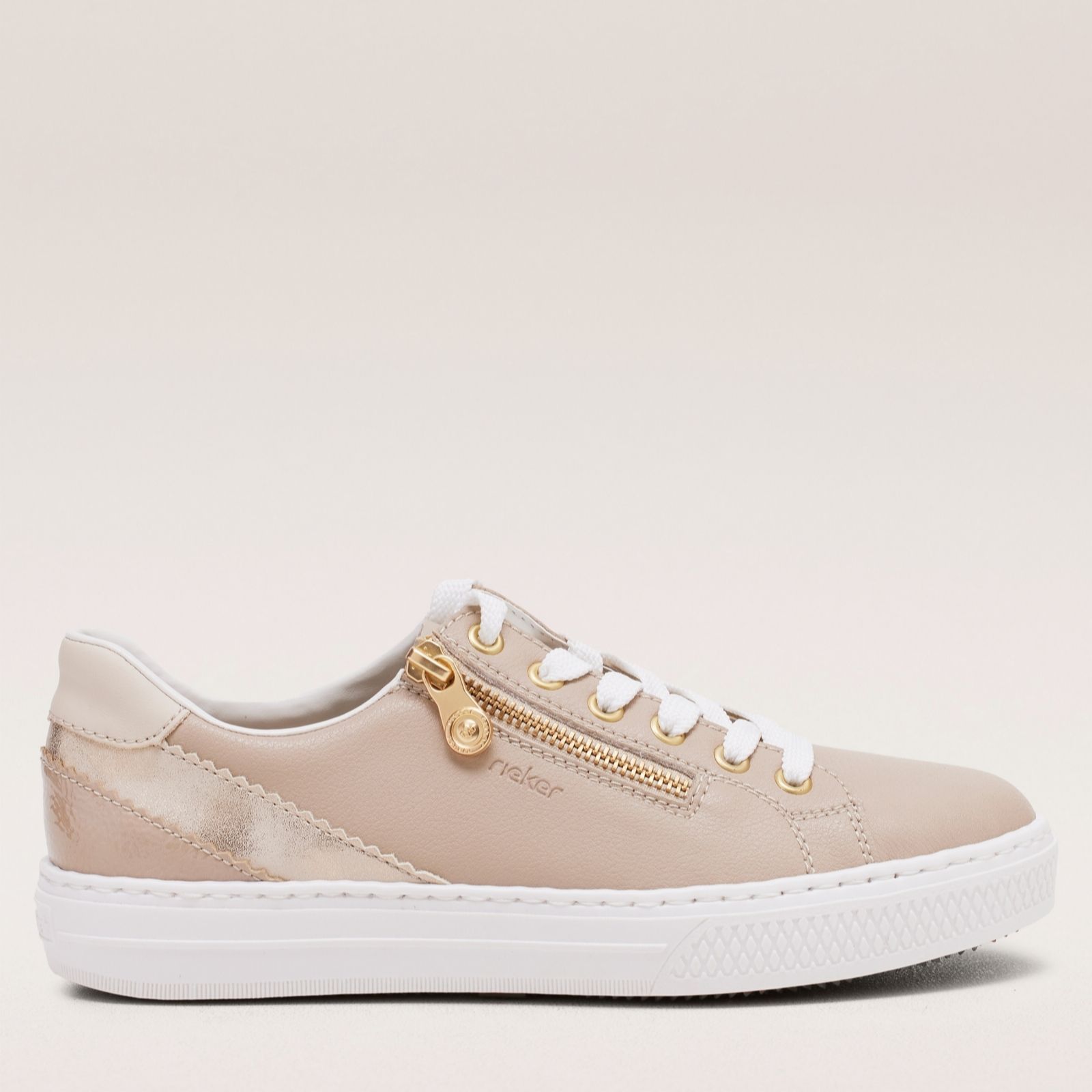 Outlet Rieker Zip Trainer with Contrast Heel
