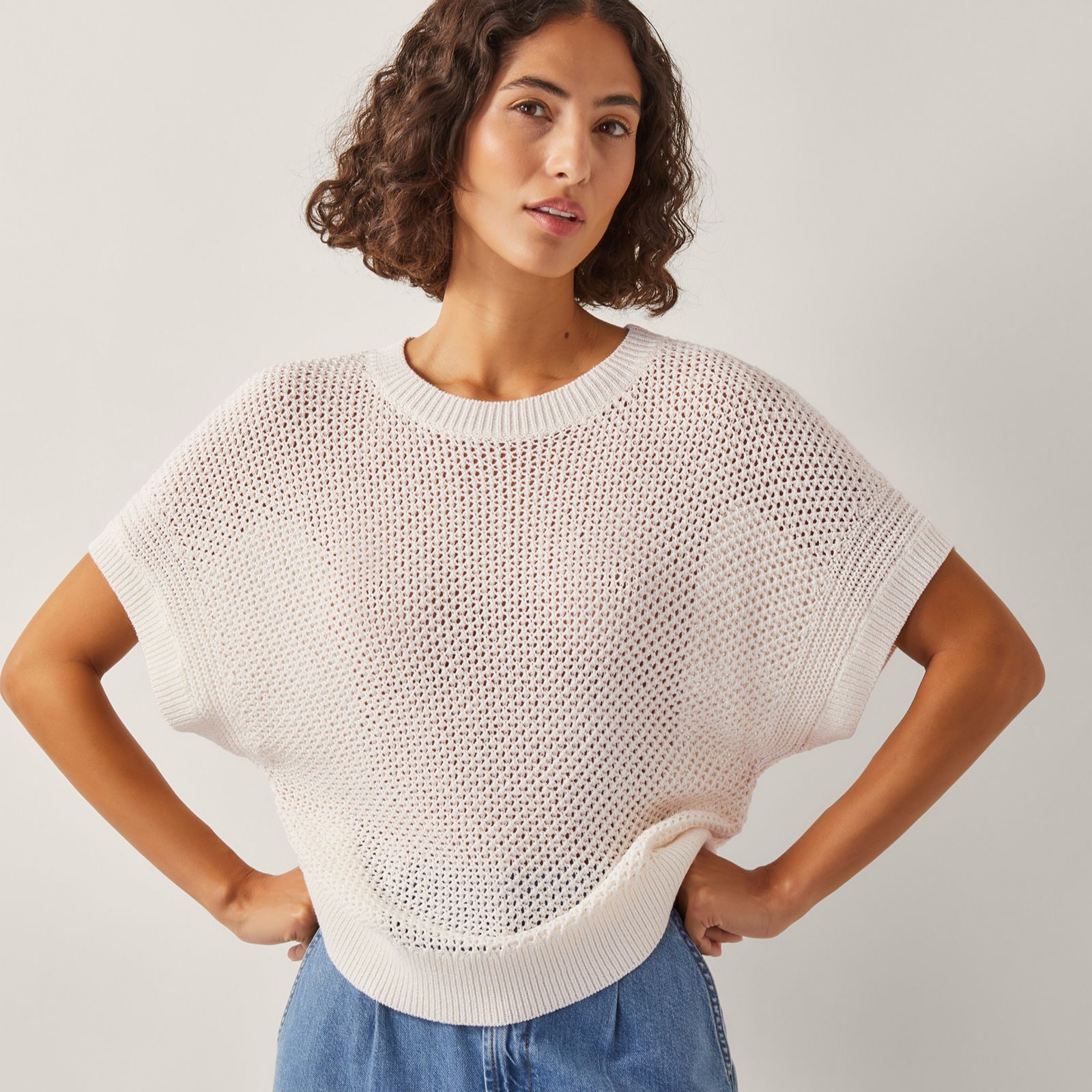 Monsoon Sybil Short Sleeve Knit Jumper