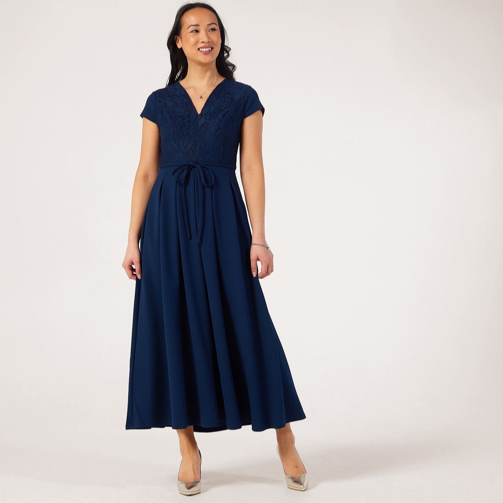 Vila Clara Lace Detail Maxi Dress