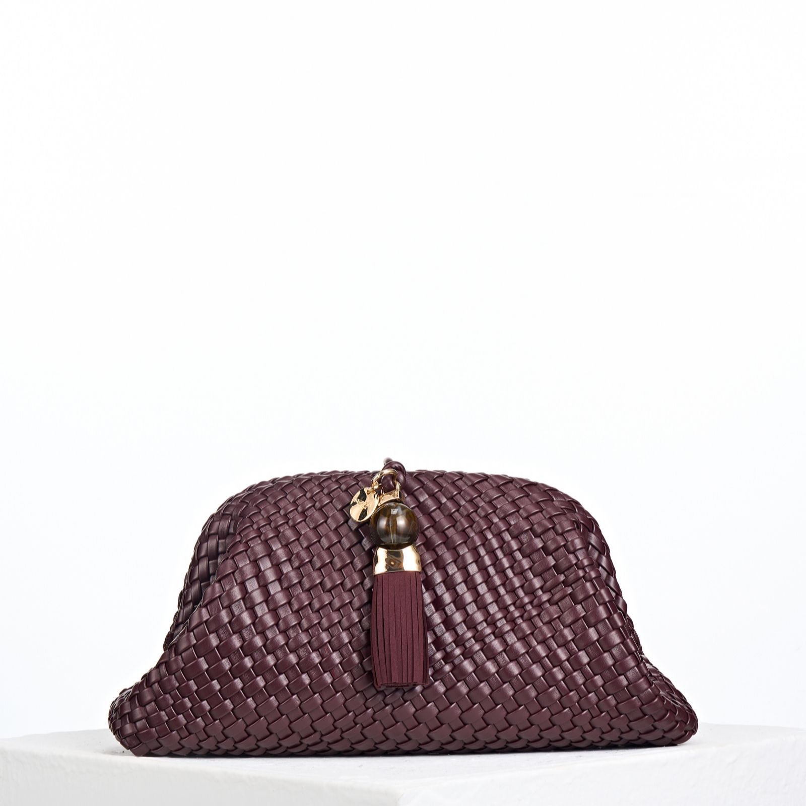 Luella Grey Indigo Woven Clutch