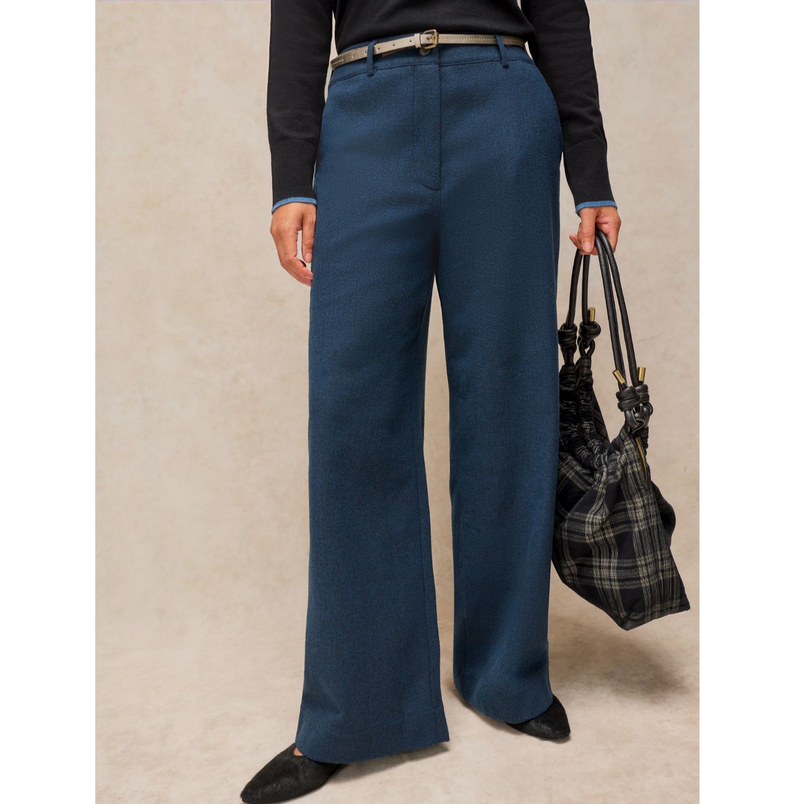 White Stuff Belle Tweedy Wide Leg Trousers