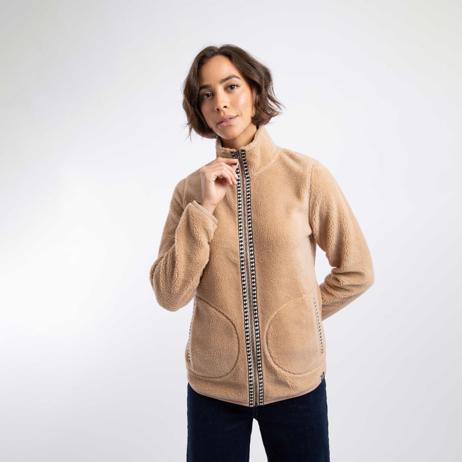 Weird Fish Lucille Lightweight Borg Full Zip Fleece