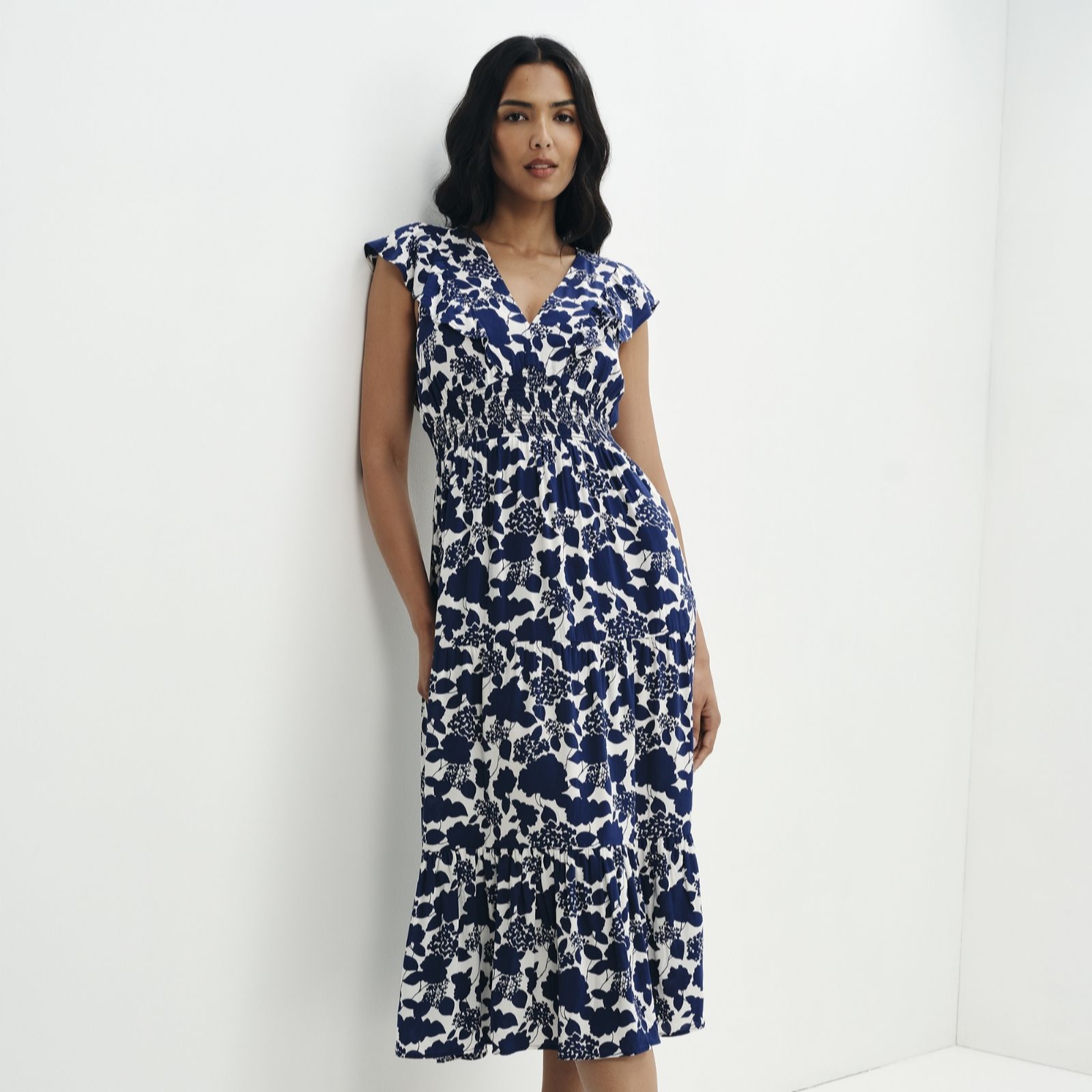 Finery London Mattie Printed Tiered Dress Petite