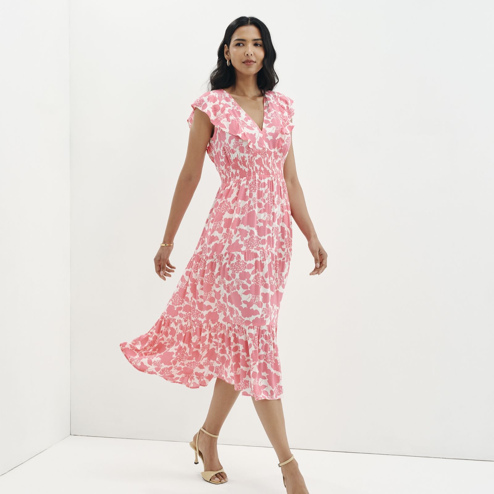 Finery London Mattie Printed Tiered Dress Petite