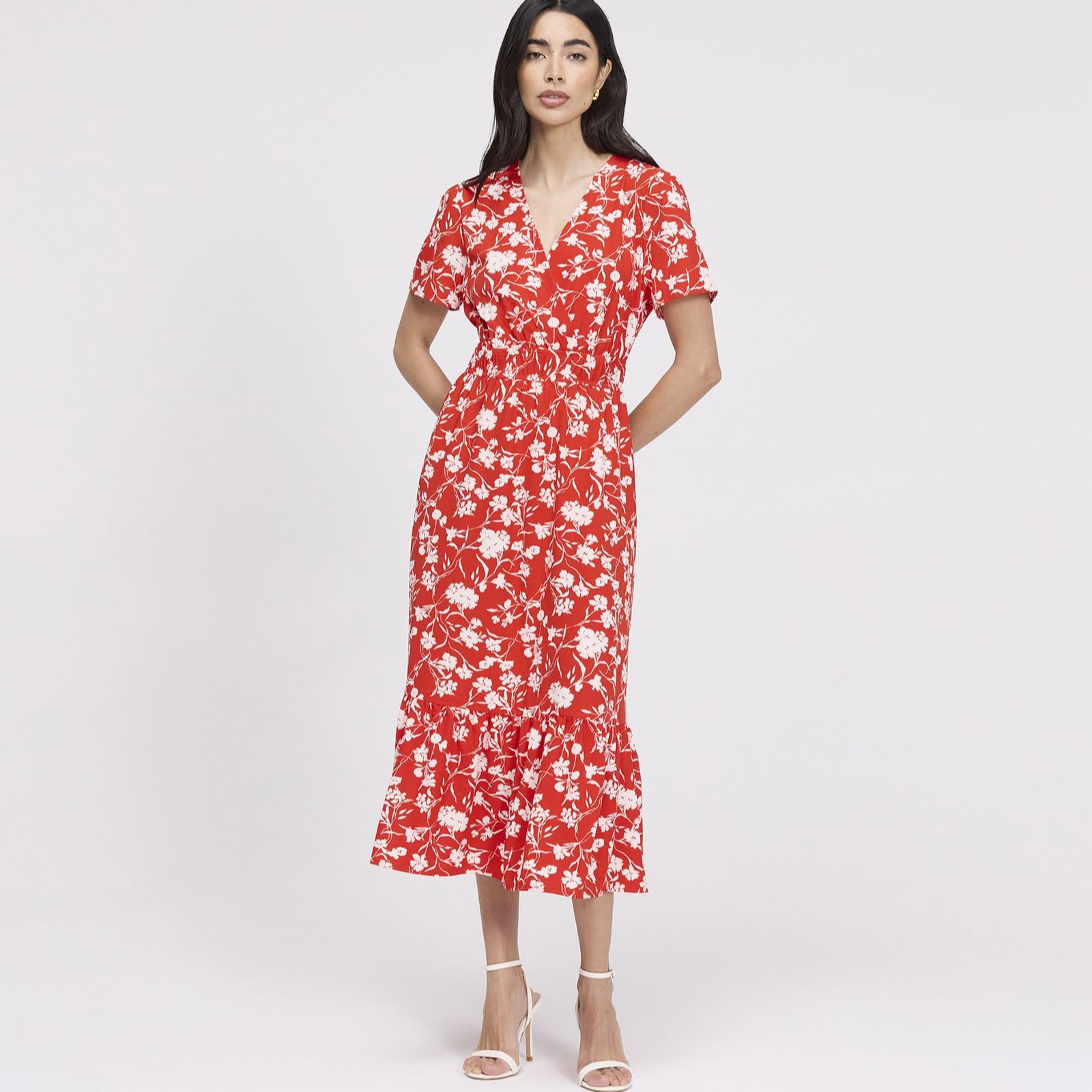 Finery London Deena Floral Printed Dress Petite