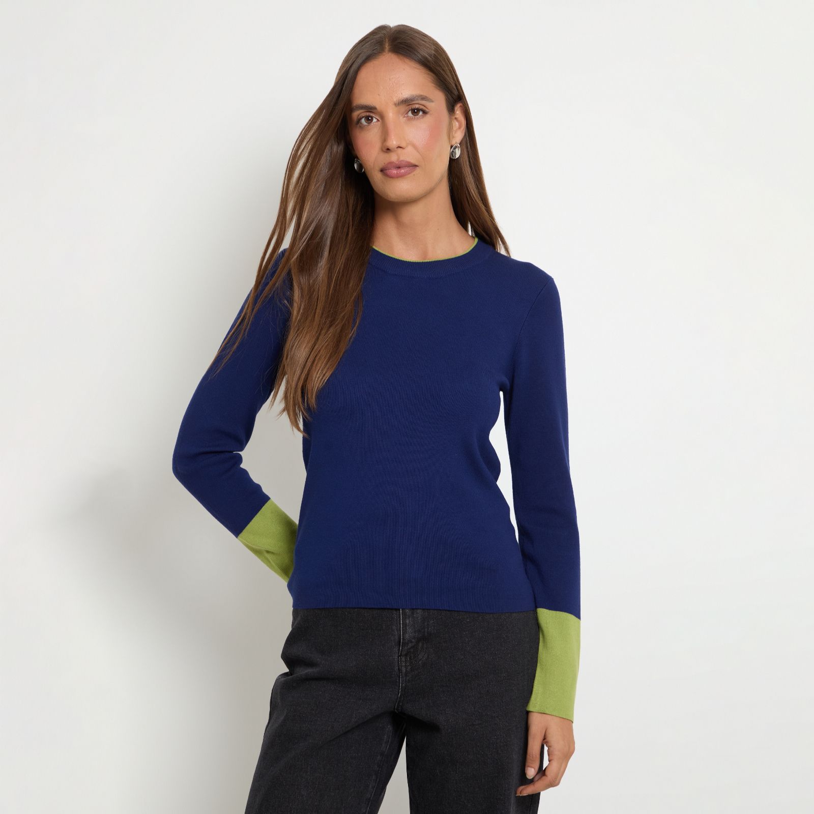 Wallis Colour Block Crew Neck Jumper