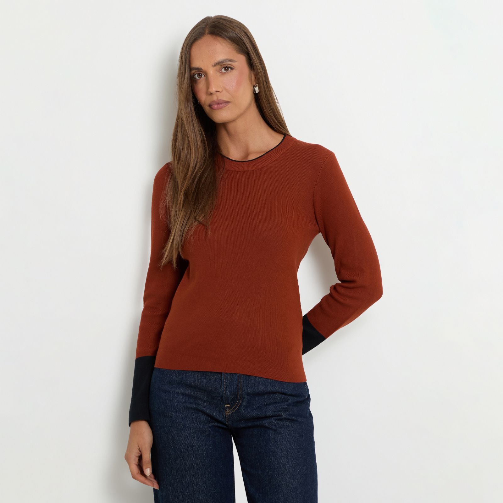 Wallis Colour Block Crew Neck Jumper