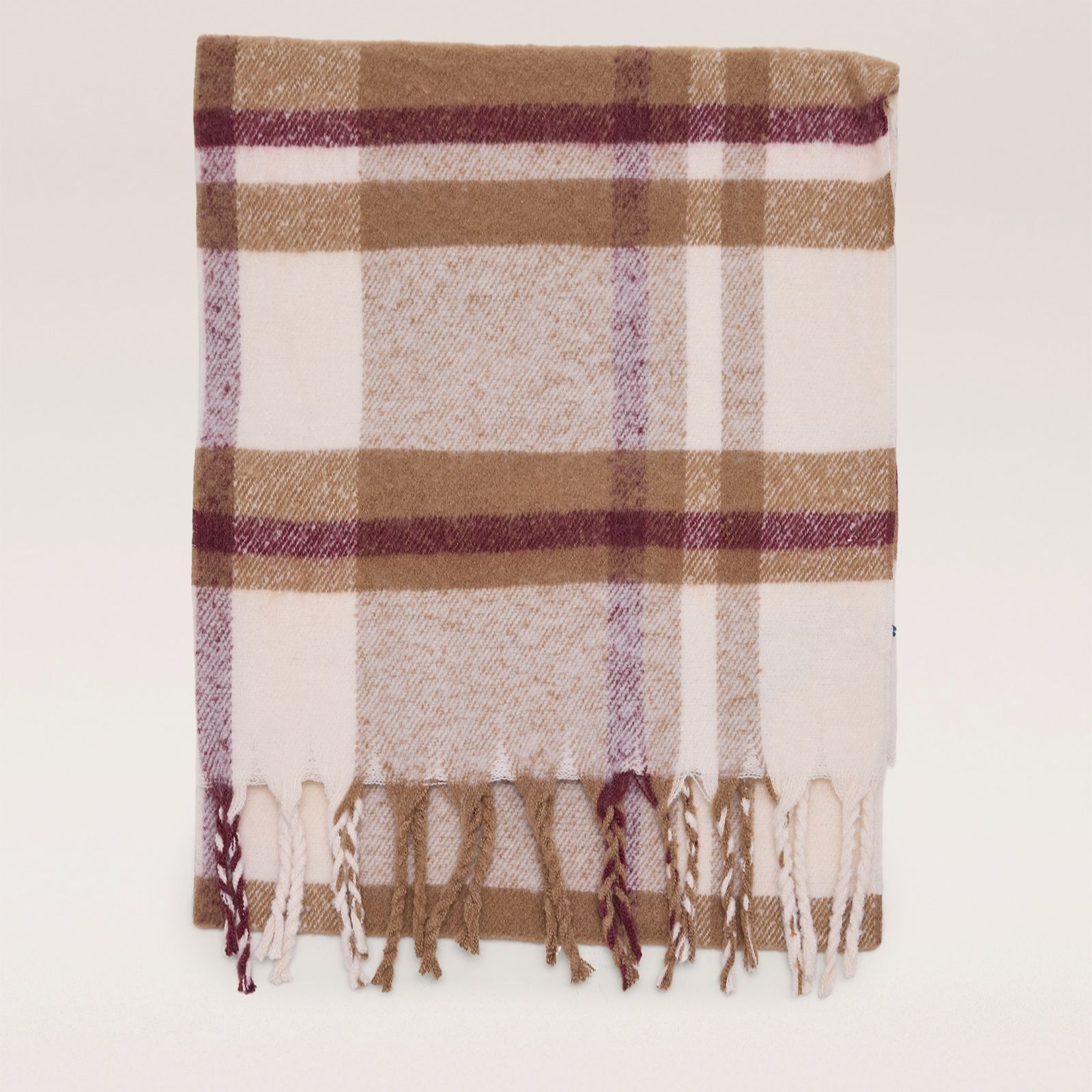 White Stuff Shelley Brushed Check Scarf
