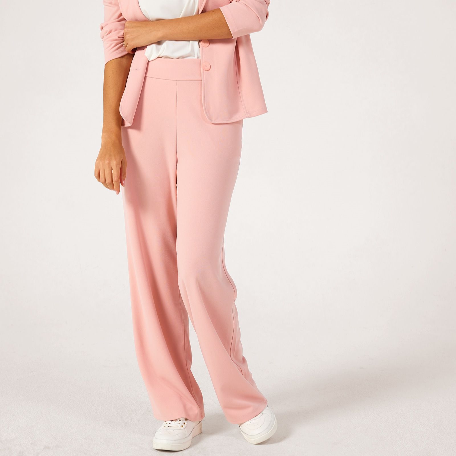 Kim & Co Ponte Crepe Wide Leg Trousers - Standard