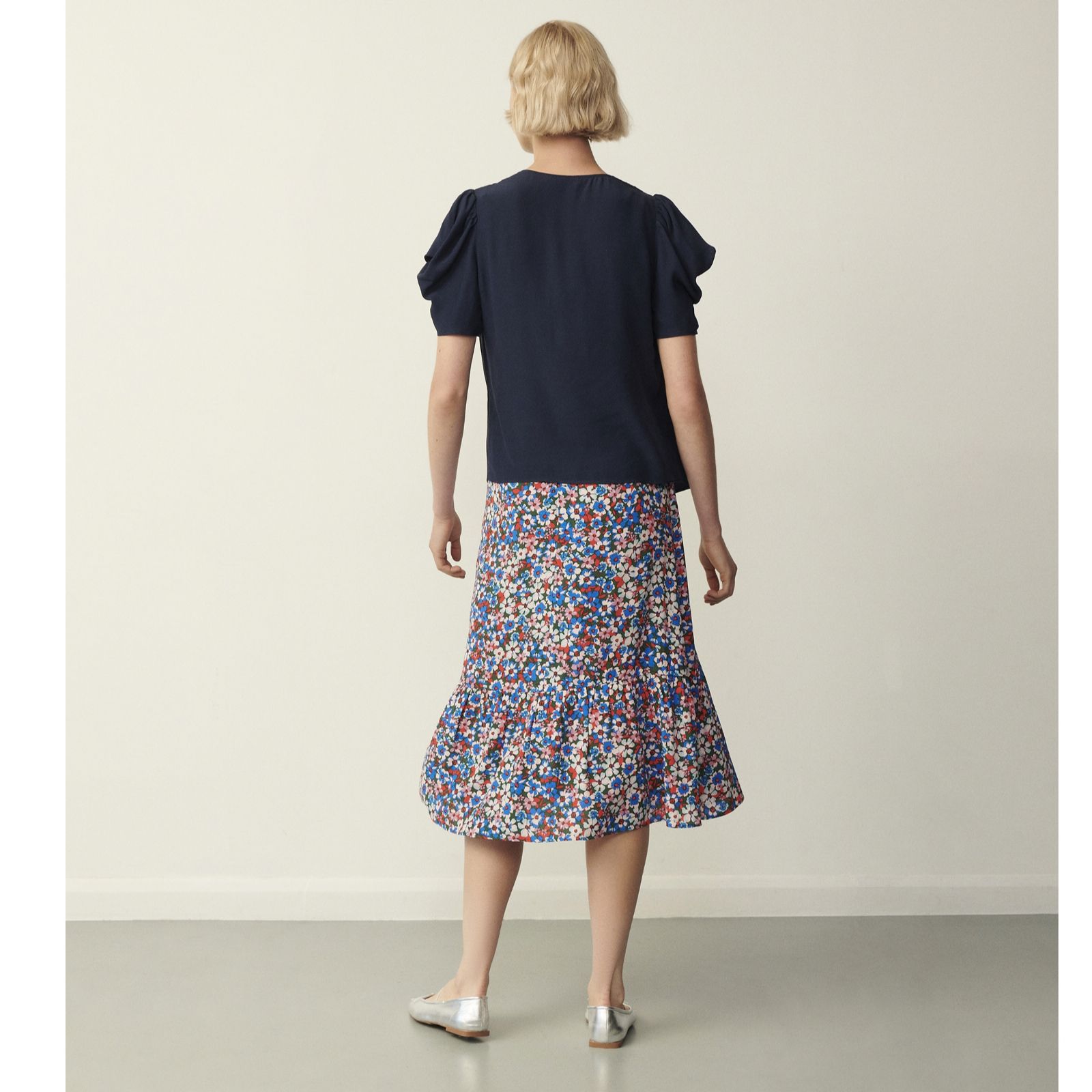 Long floral shop skirt qvc