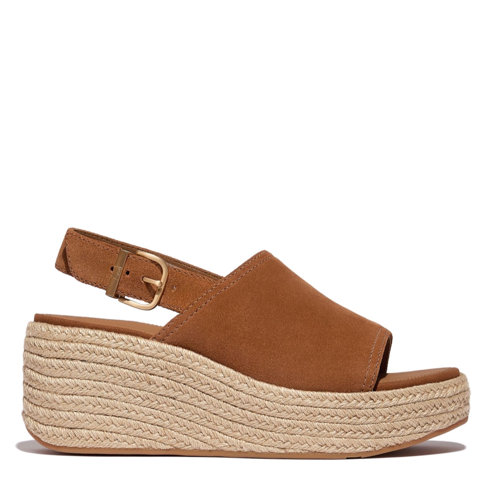 Fitflop Platforms Espadrille Suede Wedge B/strap Sandals