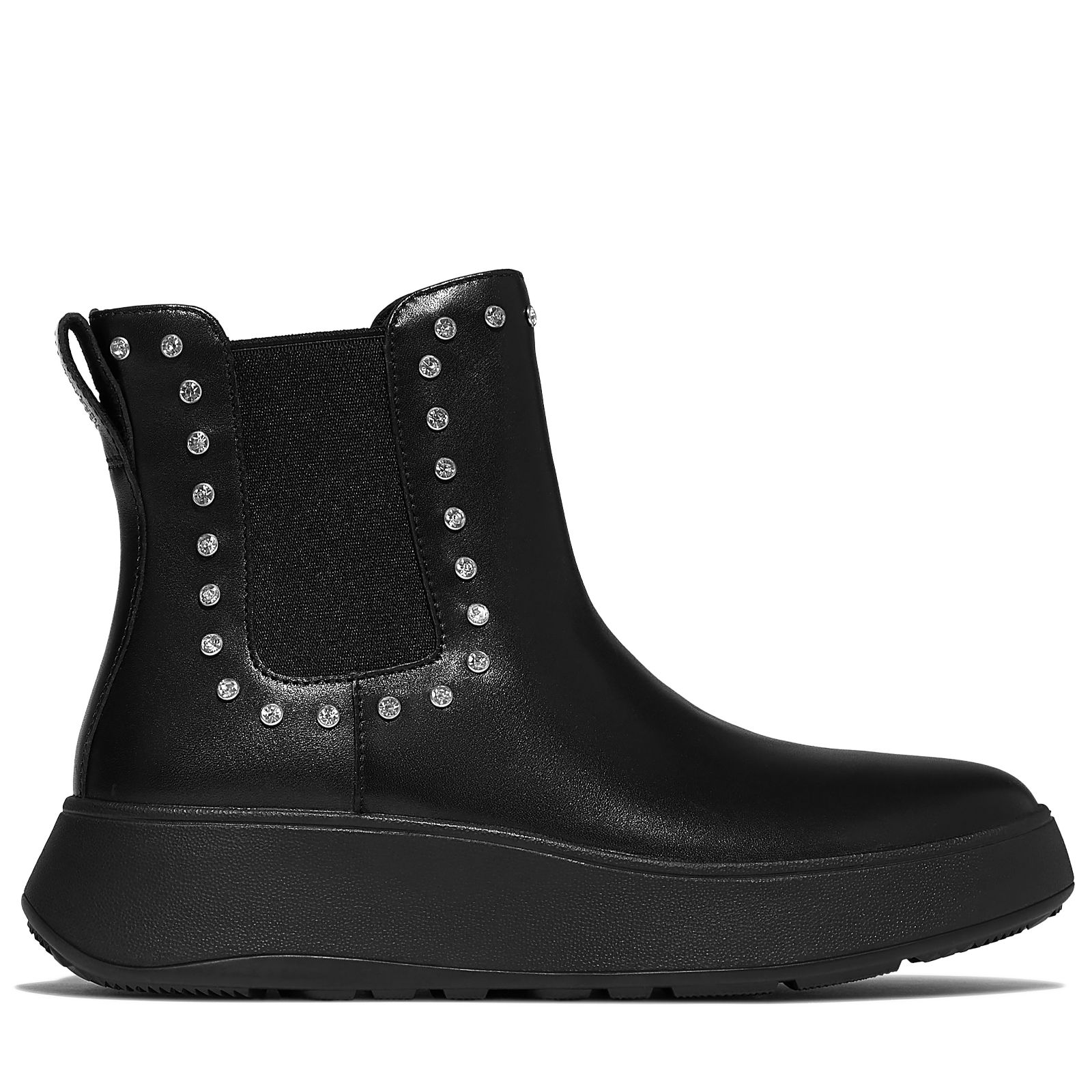 Fitflop F-Mode Gem-Trim Leather Flatform Chelsea Boot